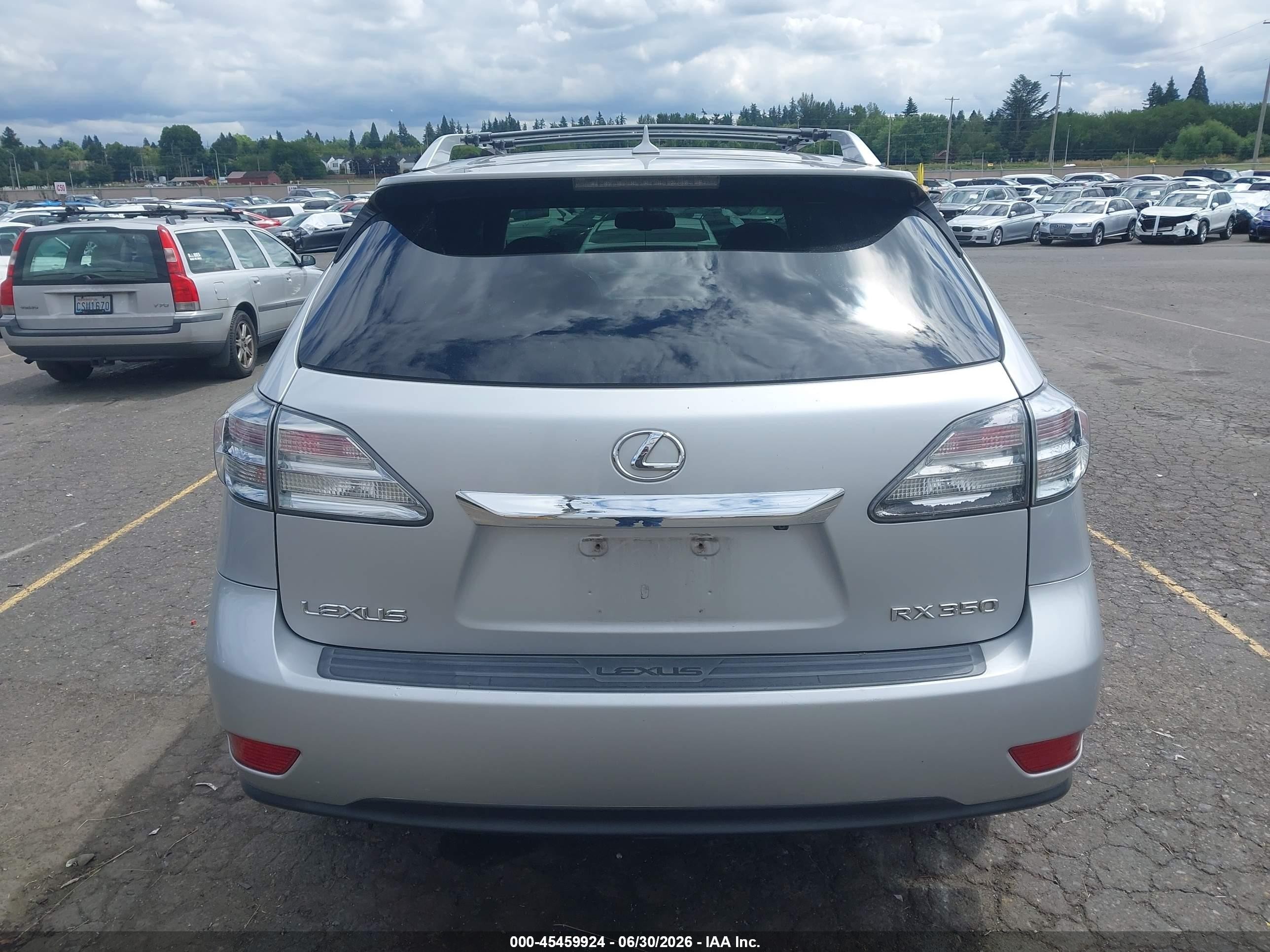 2010 Lexus Rx 350   Silver vin: 2T2BK1BA8AC061422