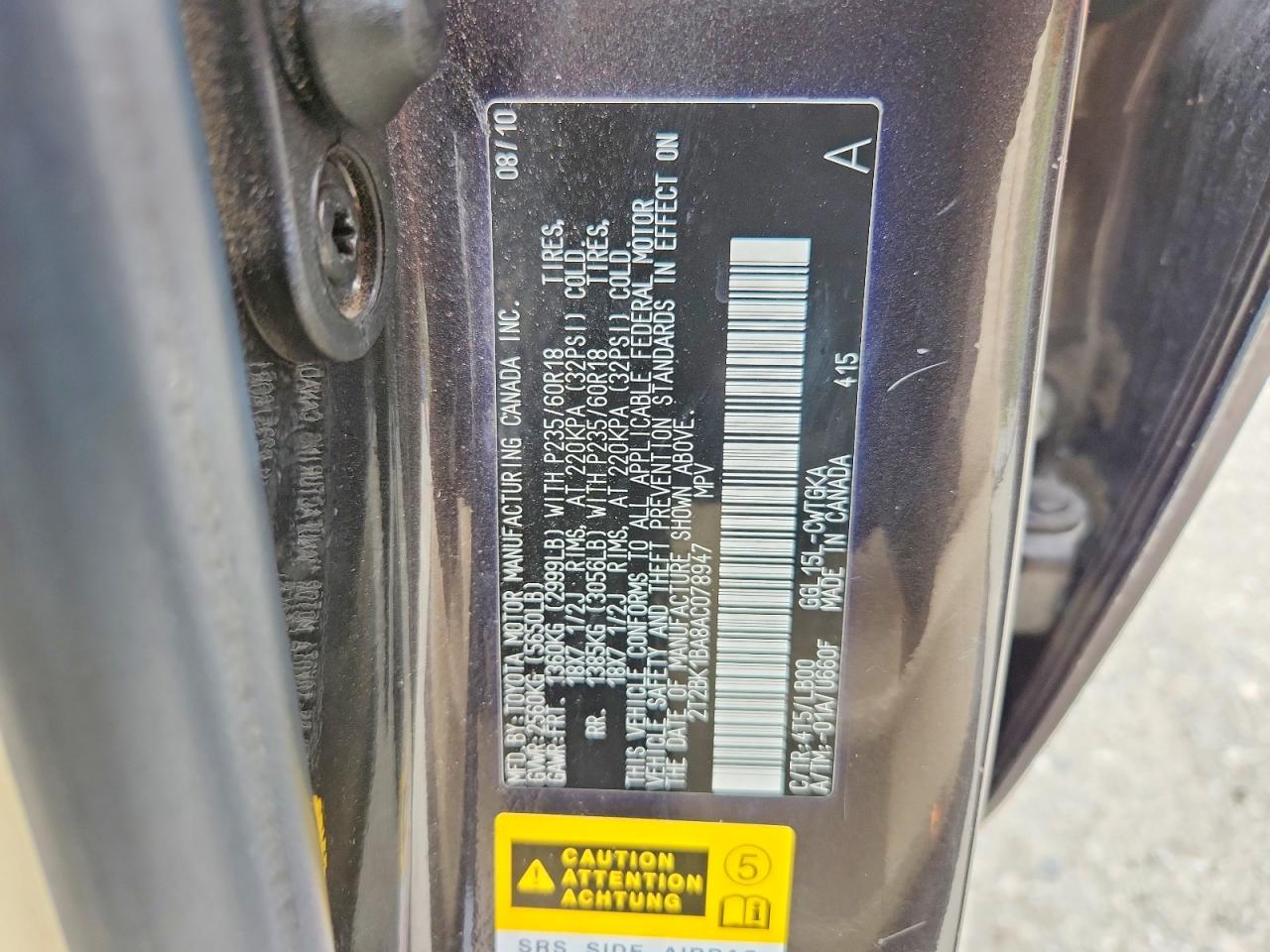 2010 Lexus Rx 350 Black vin: 2T2BK1BA8AC078947