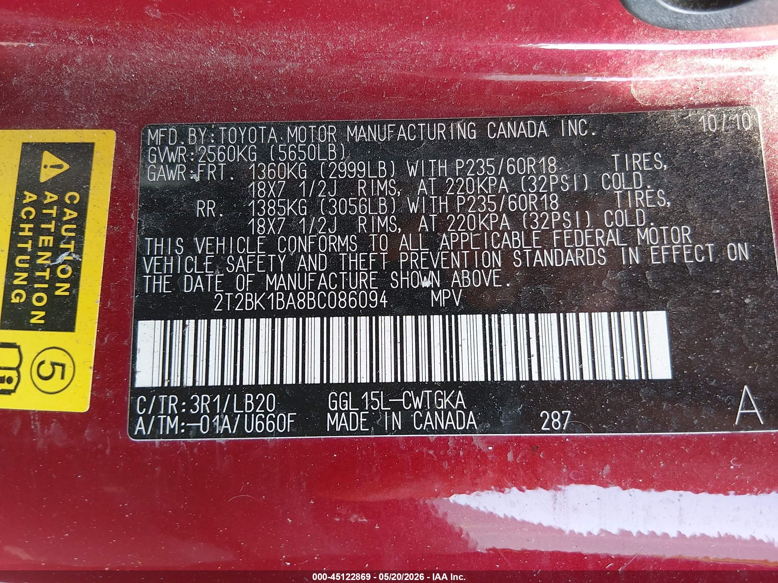 2011 Lexus Rx 350   Red vin: 2T2BK1BA8BC086094