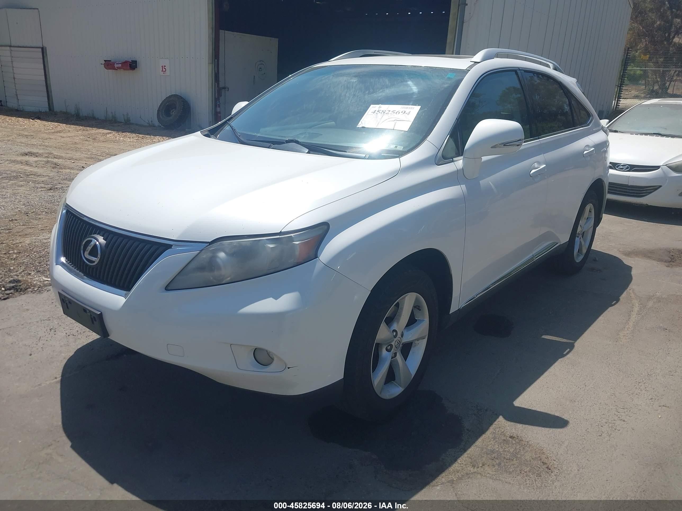 2011 Lexus Rx 350   White vin: 2T2BK1BA8BC094065