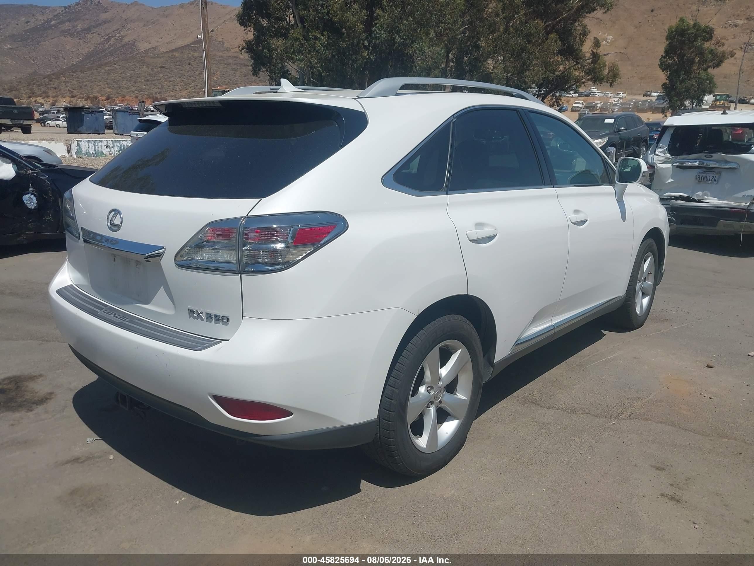 2011 Lexus Rx 350   White vin: 2T2BK1BA8BC094065