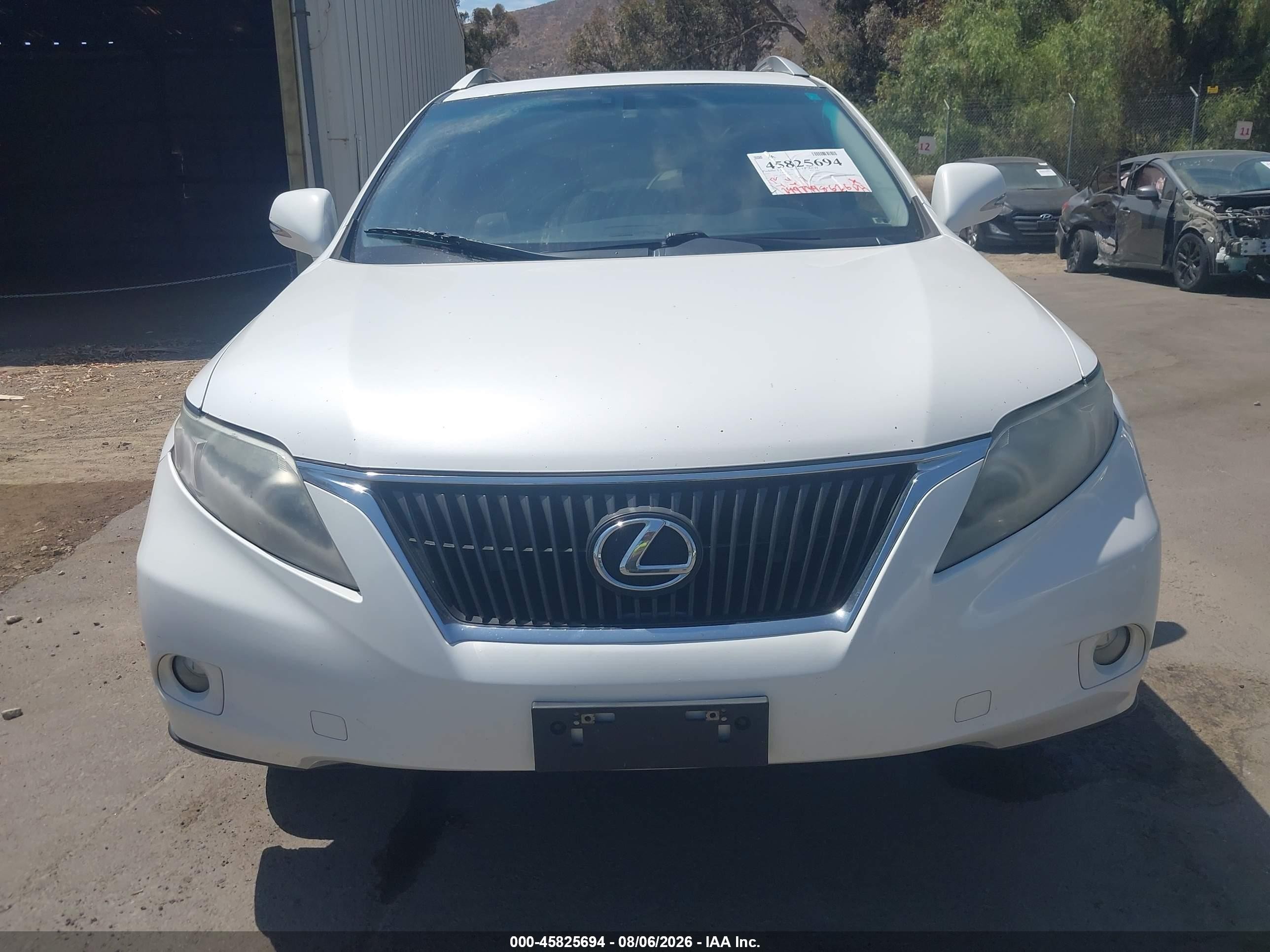 2011 Lexus Rx 350   White vin: 2T2BK1BA8BC094065