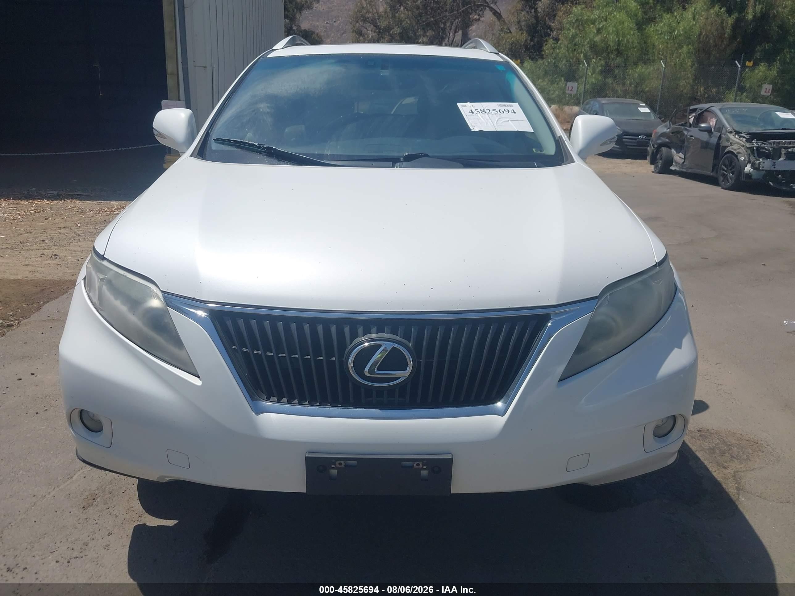 2011 Lexus Rx 350   White vin: 2T2BK1BA8BC094065