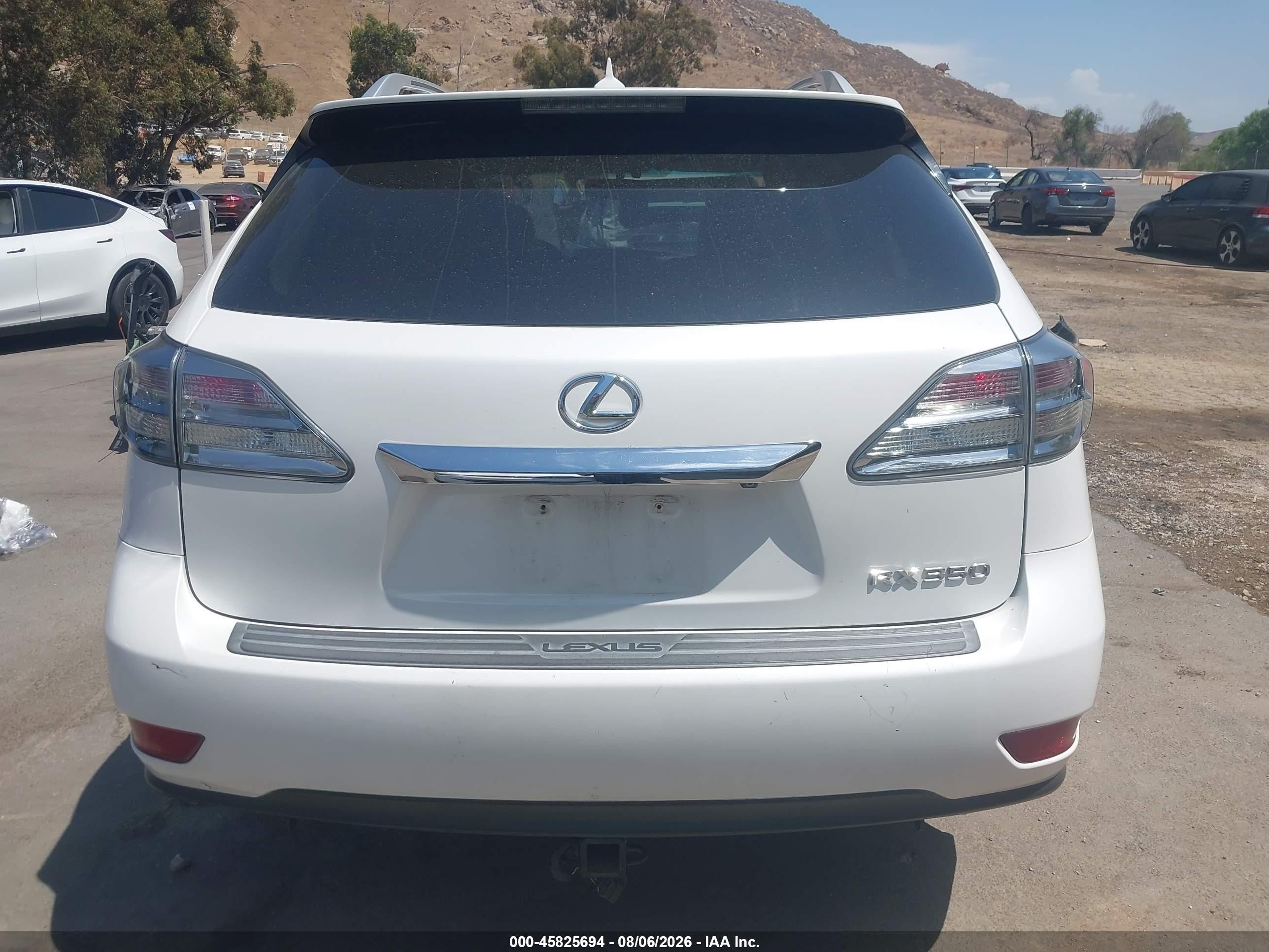 2011 Lexus Rx 350   White vin: 2T2BK1BA8BC094065