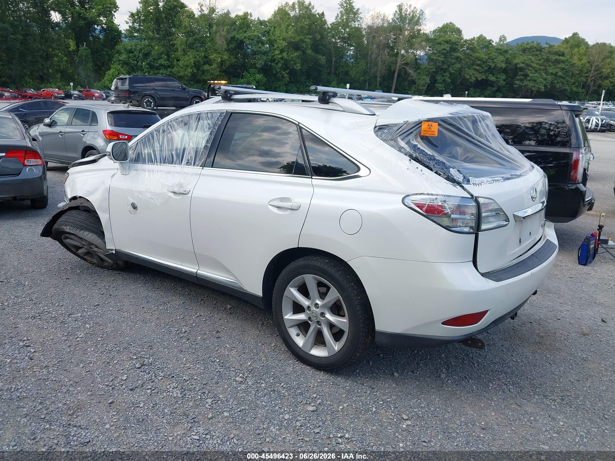 2011 Lexus Rx 350   White vin: 2T2BK1BA8BC109387