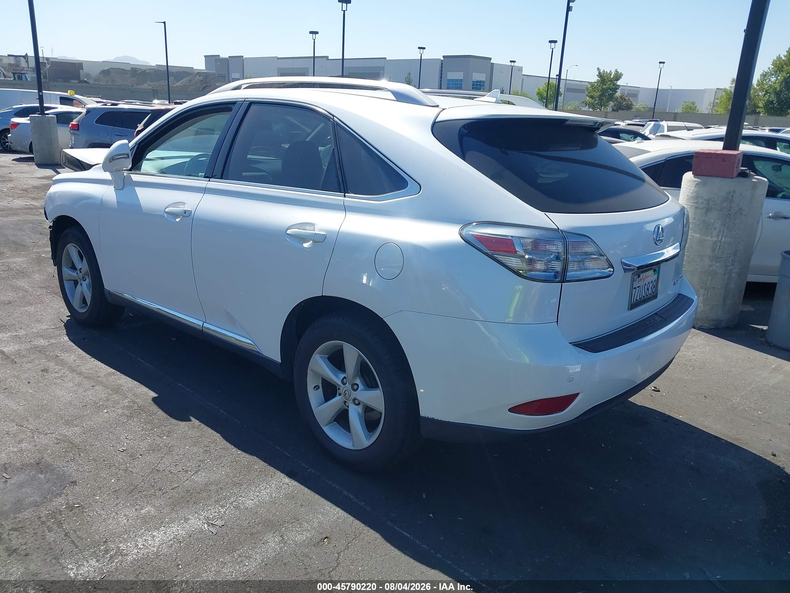 2011 Lexus Rx 350   White vin: 2T2BK1BA8BC118641