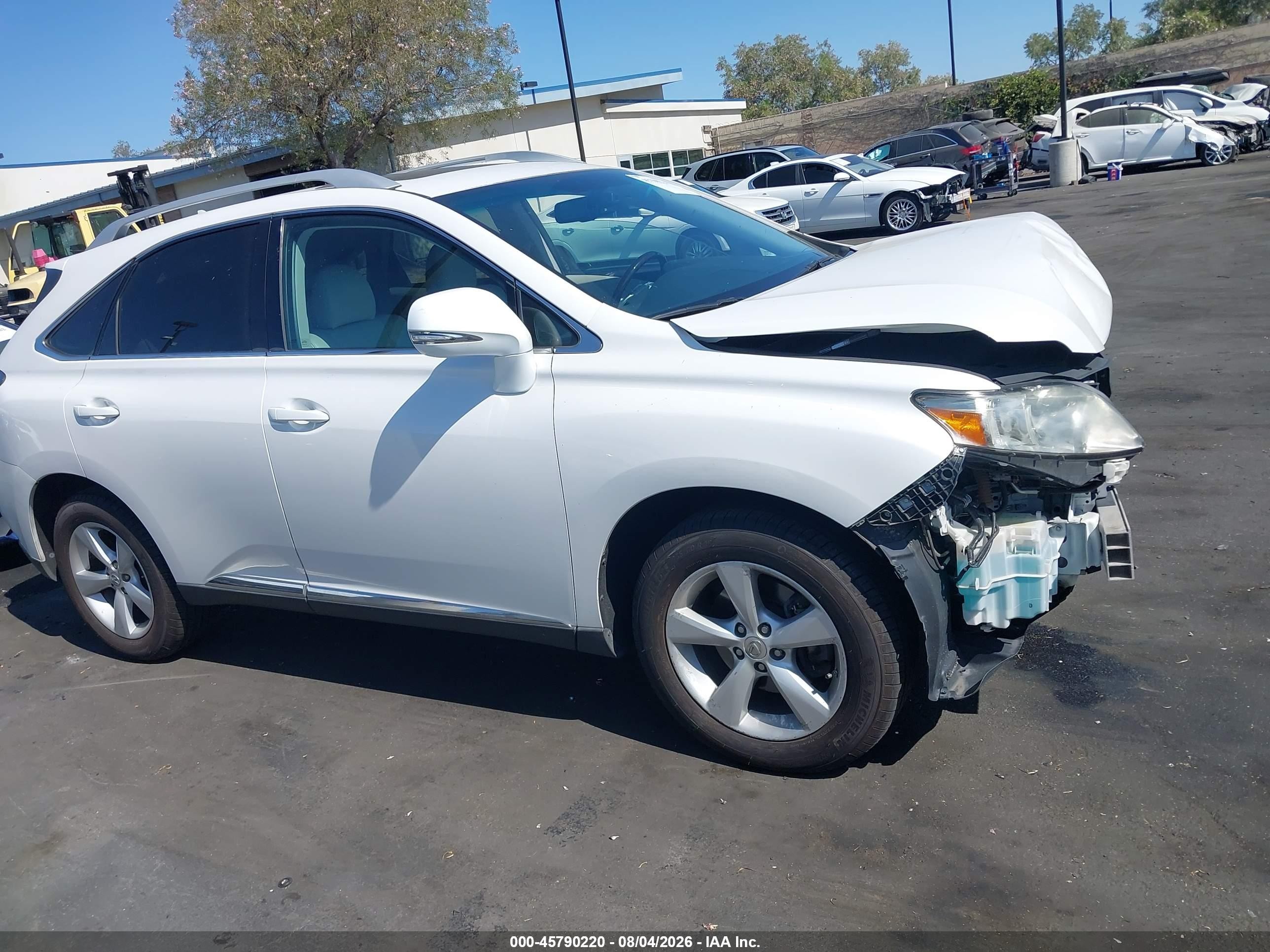 2011 Lexus Rx 350   White vin: 2T2BK1BA8BC118641