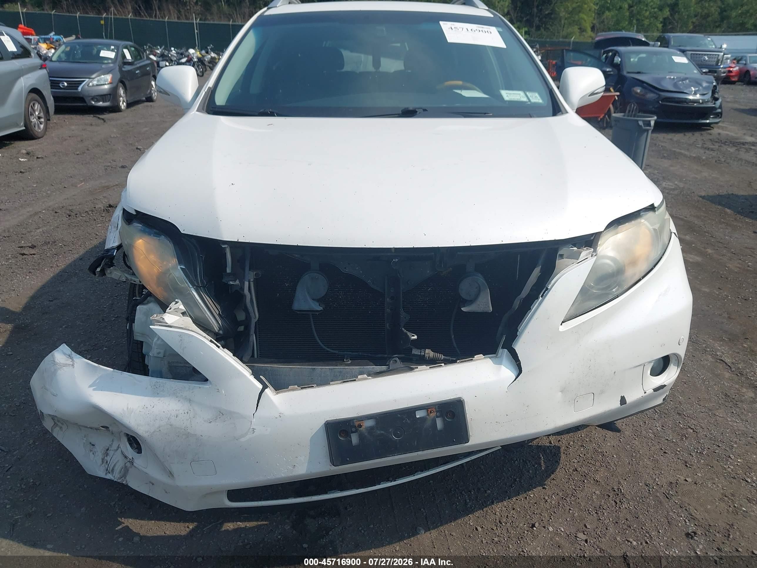 2012 Lexus Rx 350   White vin: 2T2BK1BA8CC129186