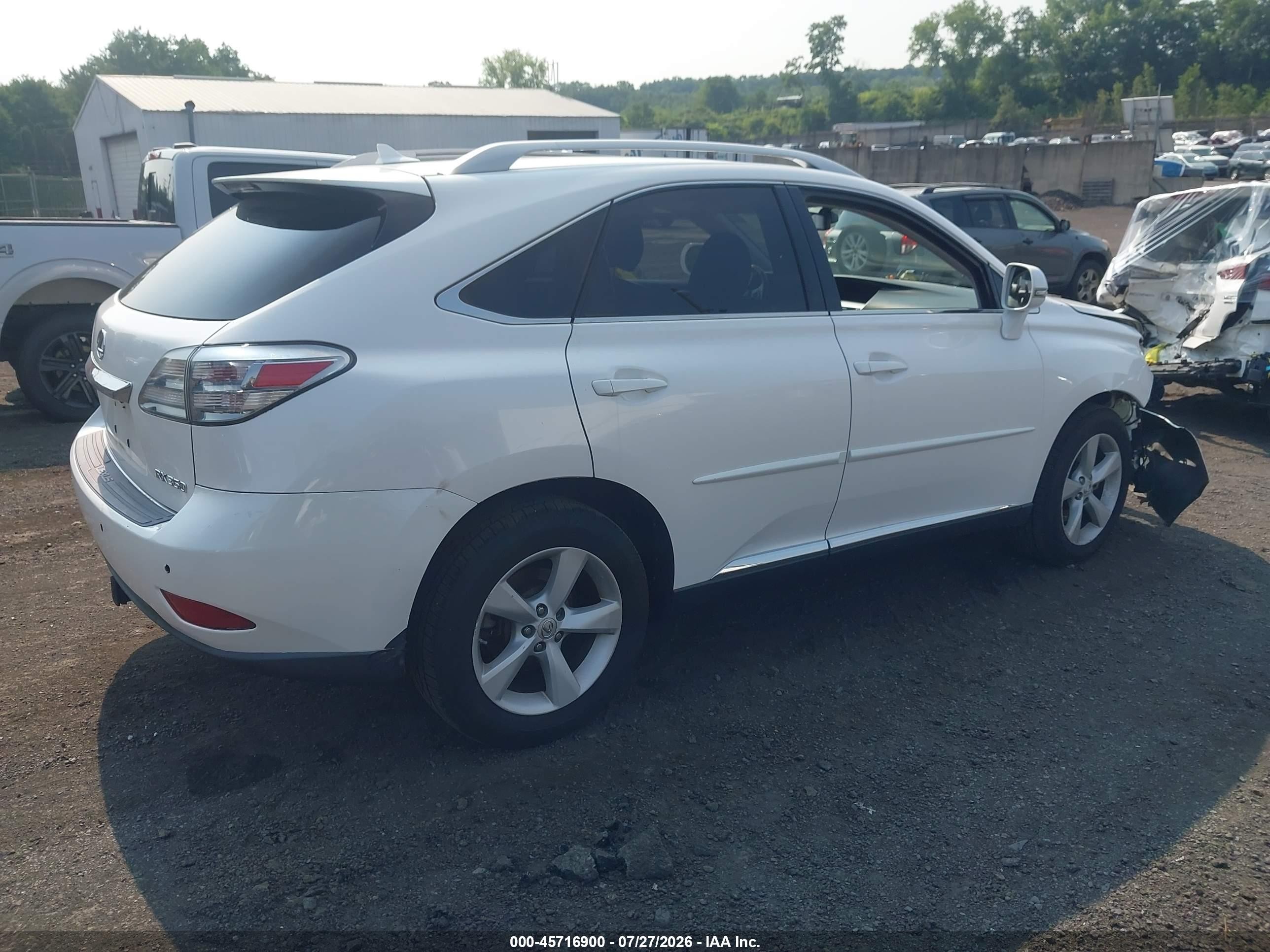 2012 Lexus Rx 350   White vin: 2T2BK1BA8CC129186