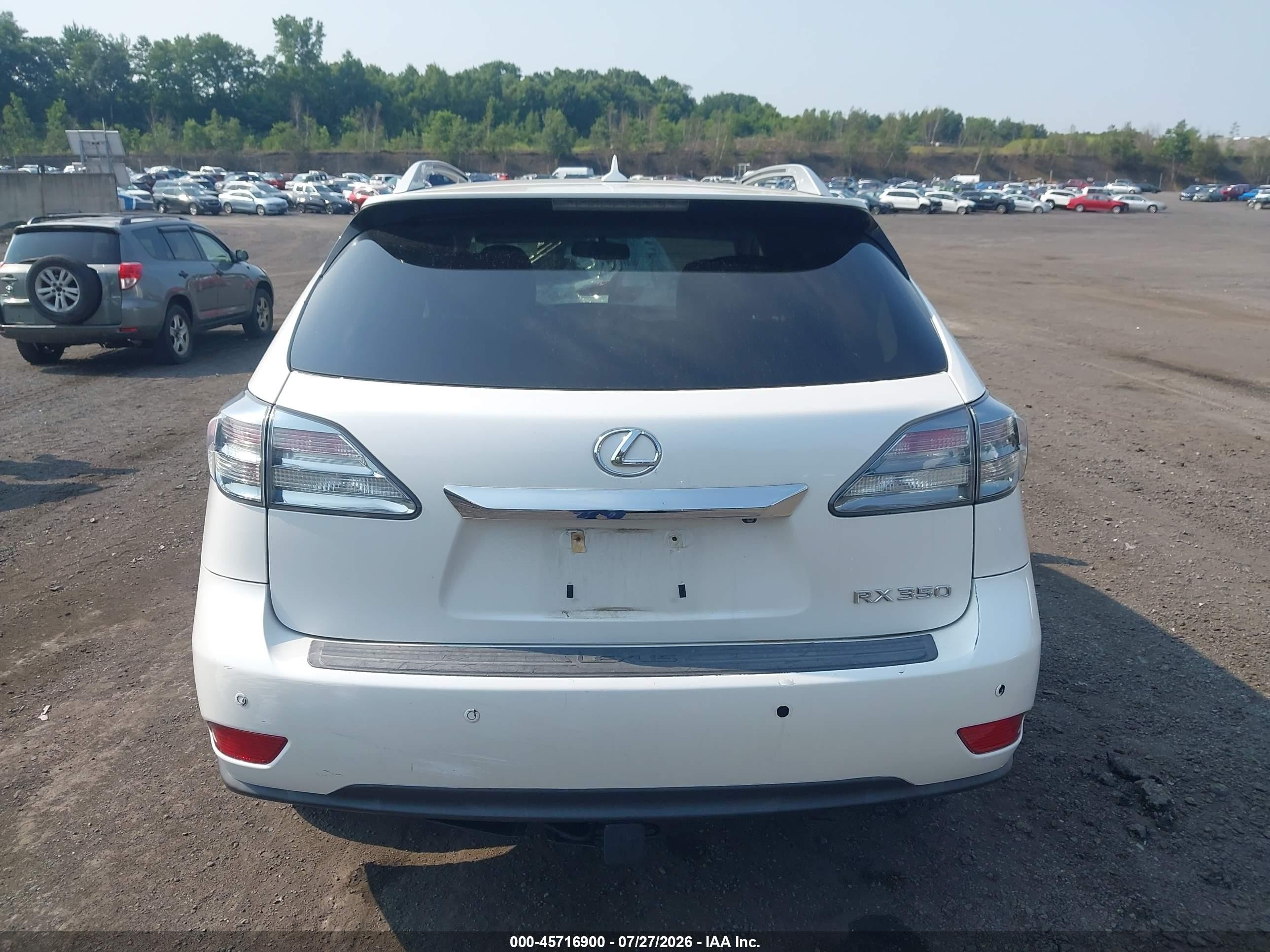 2012 Lexus Rx 350   White vin: 2T2BK1BA8CC129186