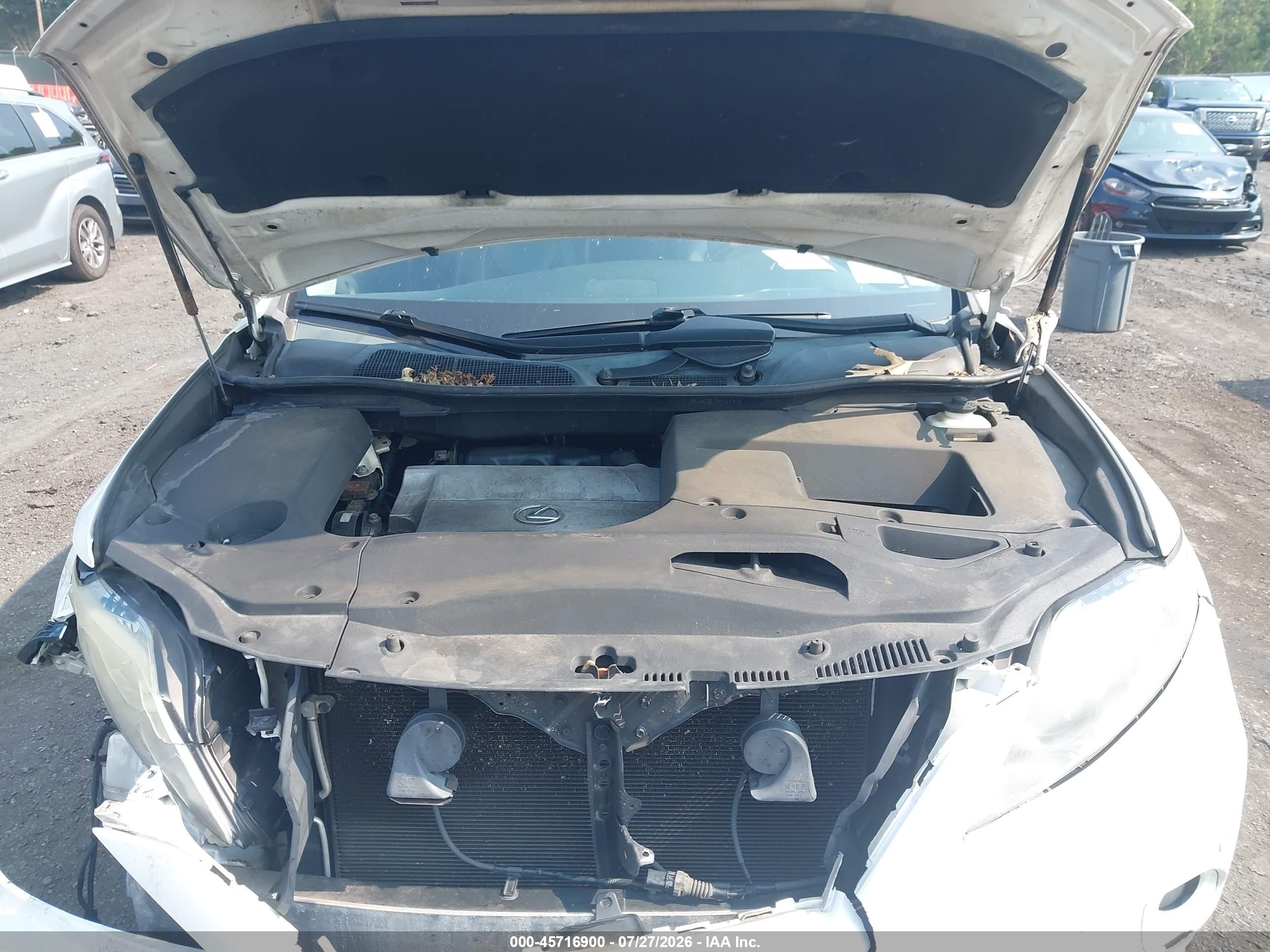 2012 Lexus Rx 350   White vin: 2T2BK1BA8CC129186