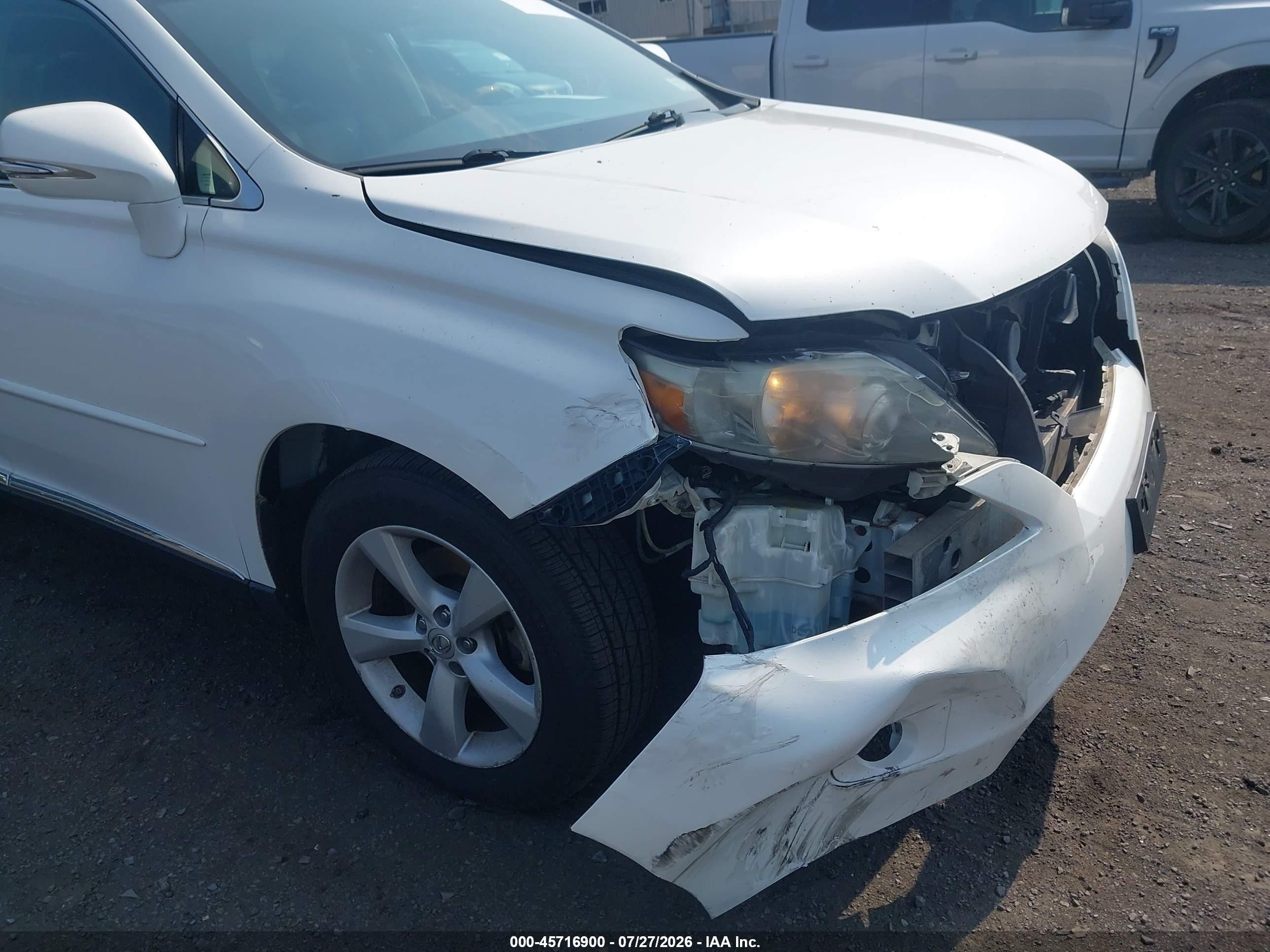 2012 Lexus Rx 350   White vin: 2T2BK1BA8CC129186
