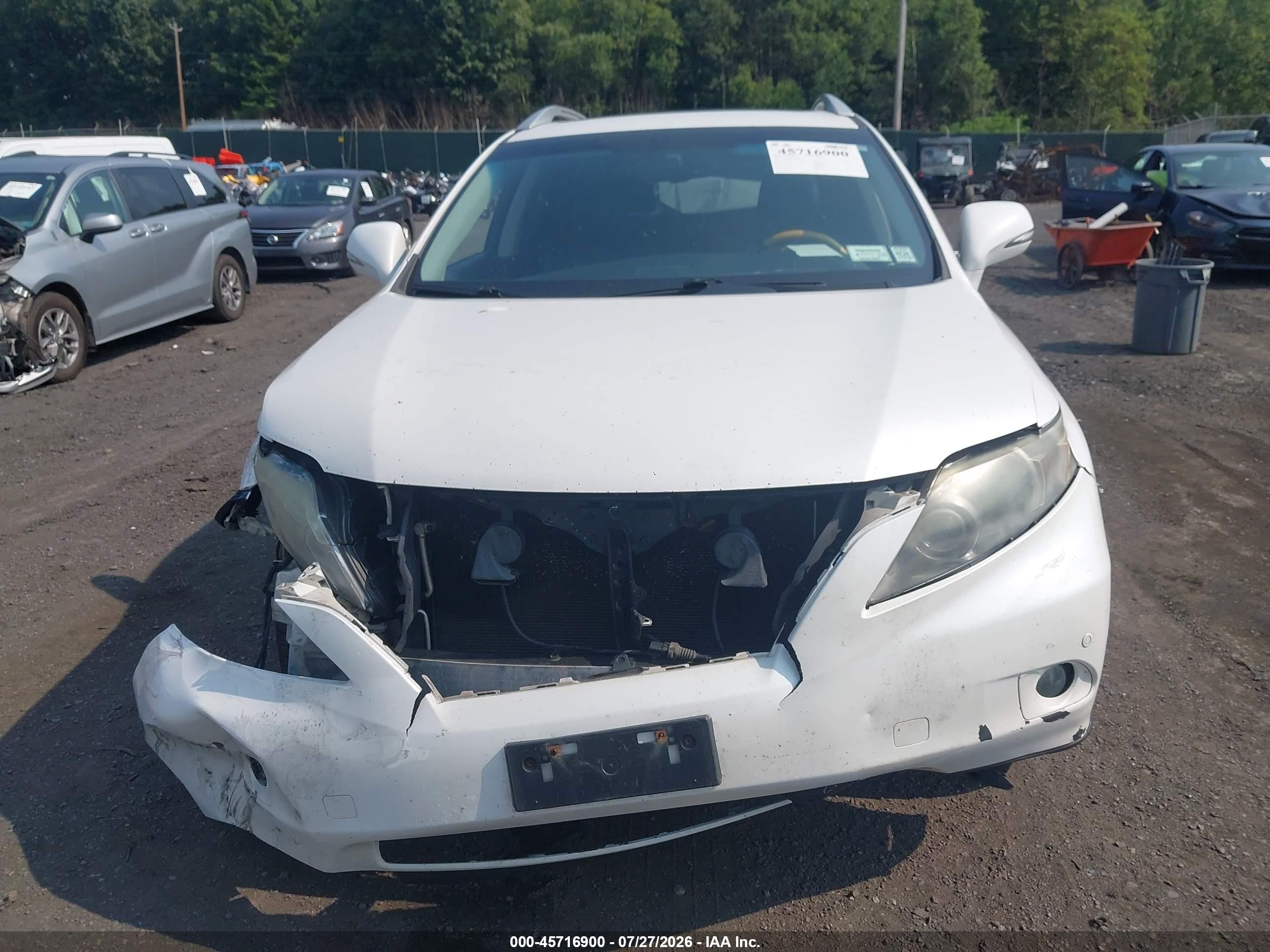 2012 Lexus Rx 350   White vin: 2T2BK1BA8CC129186