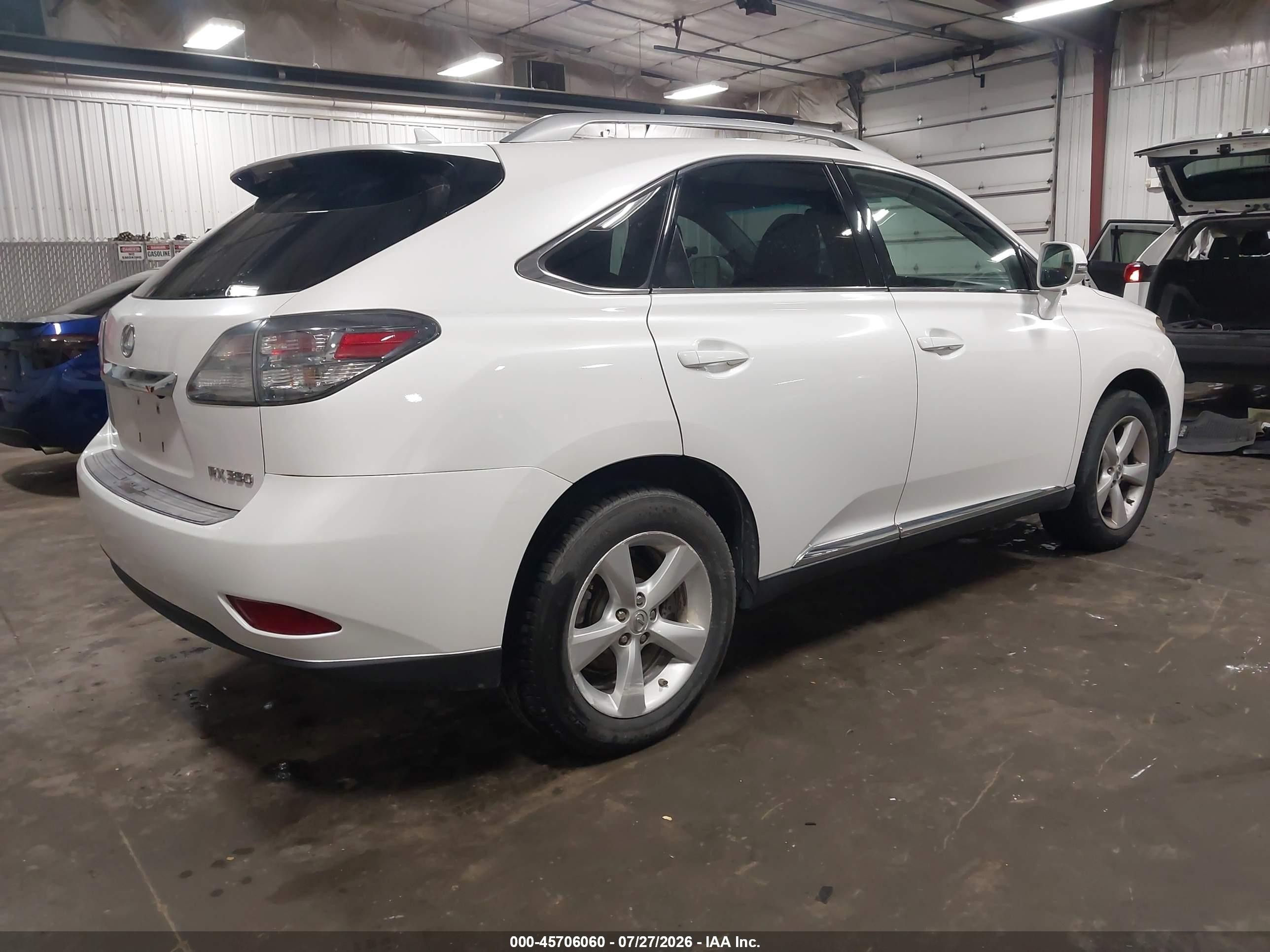 2012 Lexus Rx 350   White vin: 2T2BK1BA8CC144433