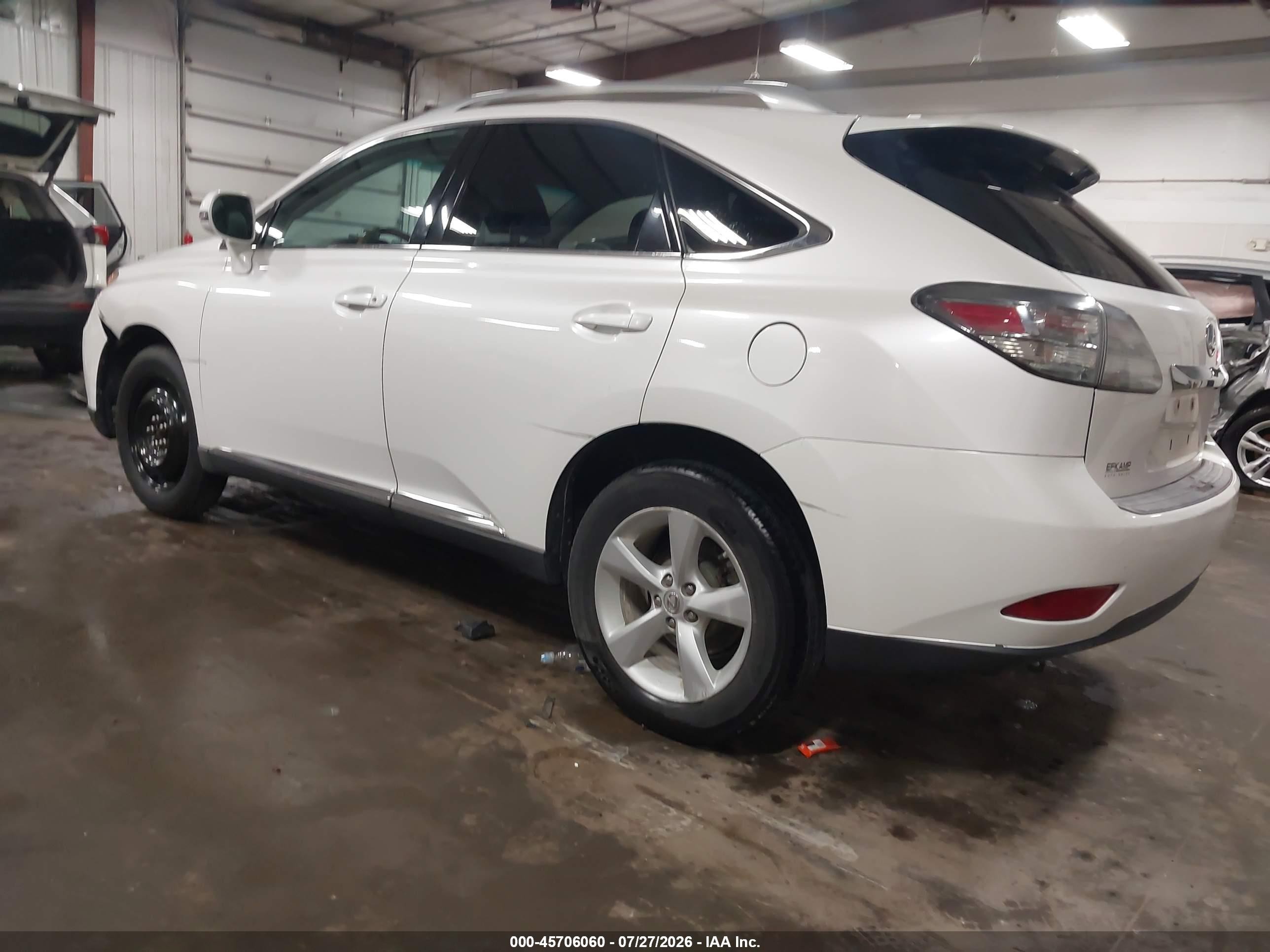 2012 Lexus Rx 350   White vin: 2T2BK1BA8CC144433
