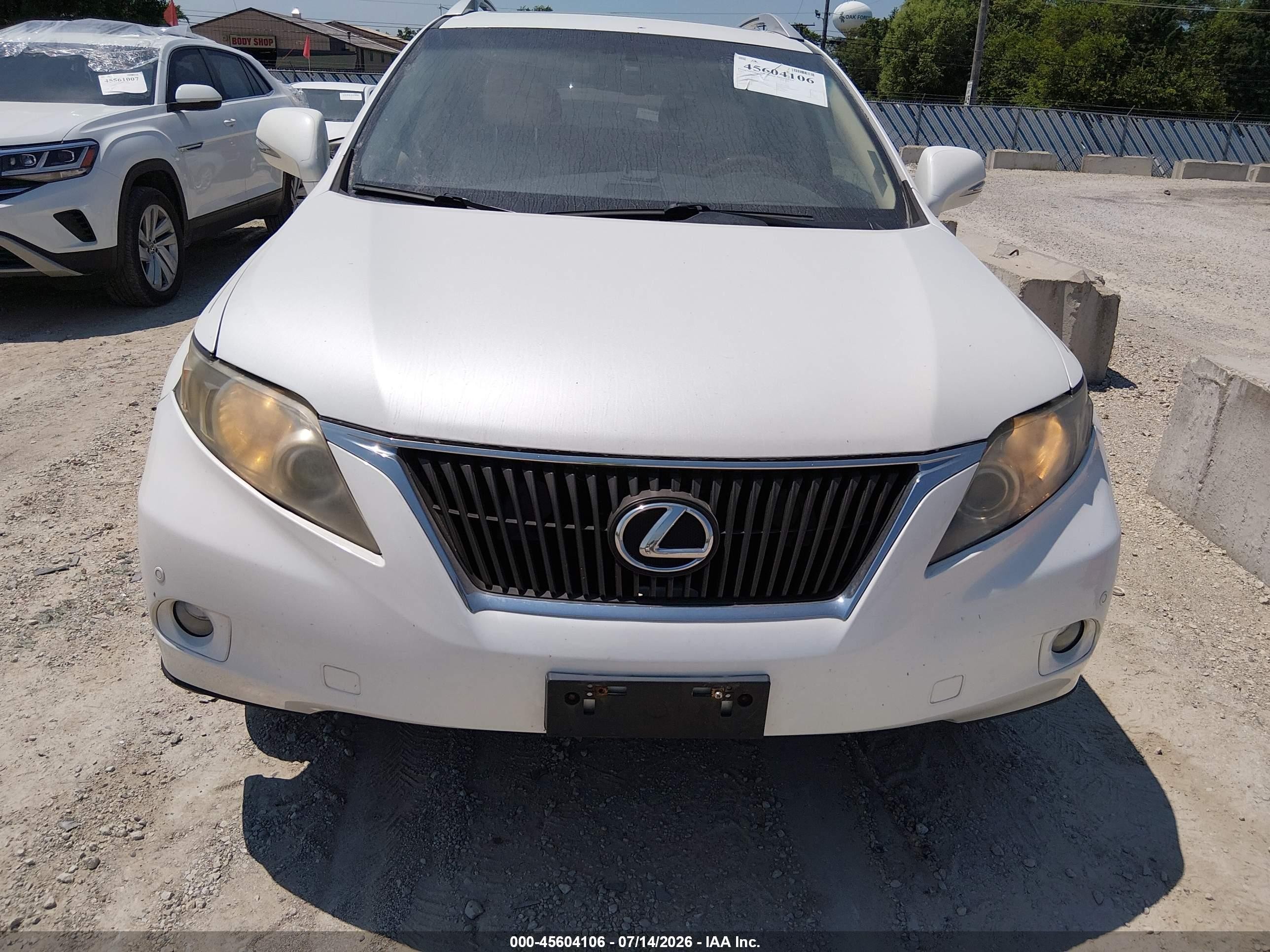 2012 Lexus Rx 350   White vin: 2T2BK1BA8CC149289