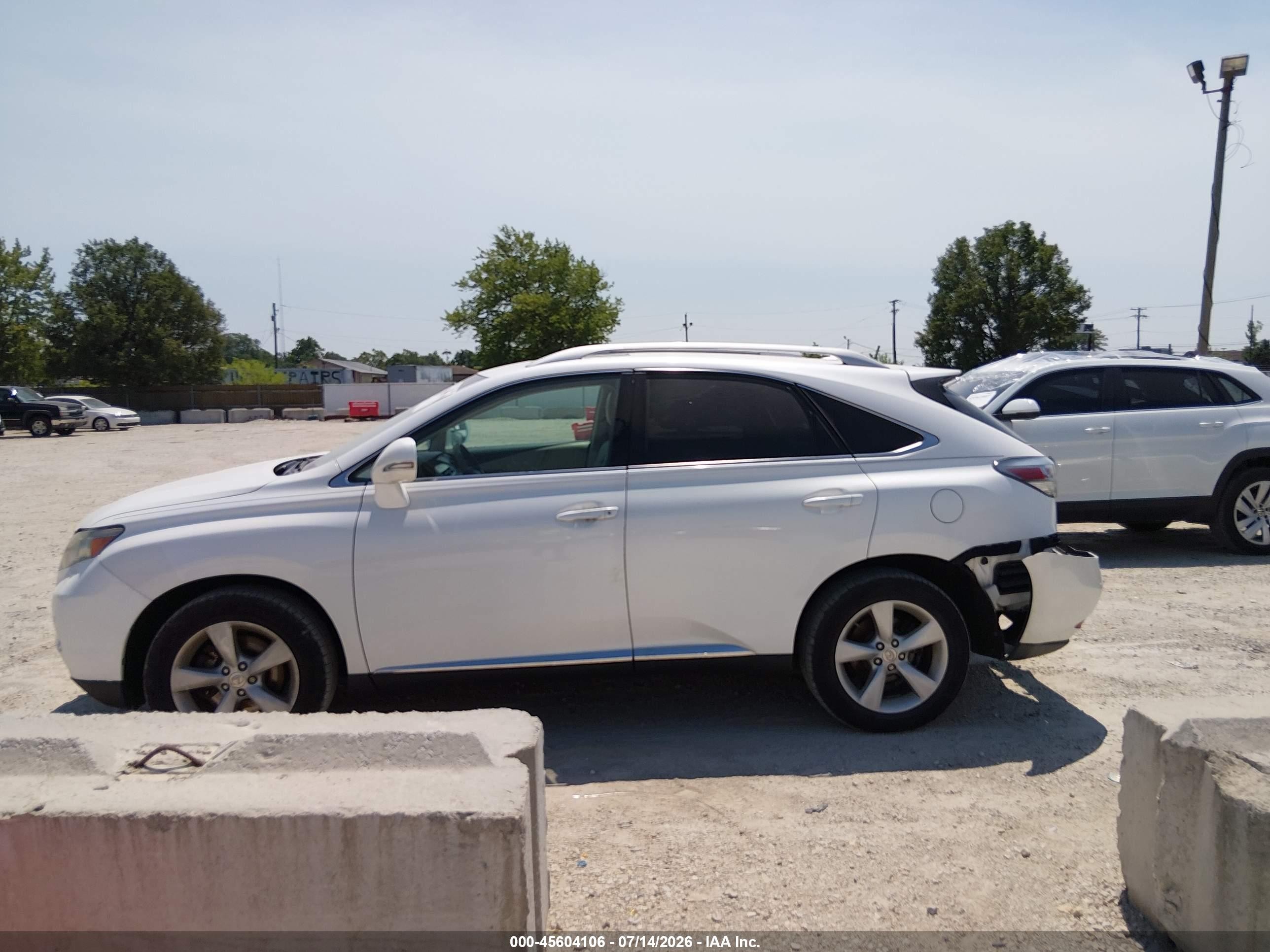 2012 Lexus Rx 350   White vin: 2T2BK1BA8CC149289
