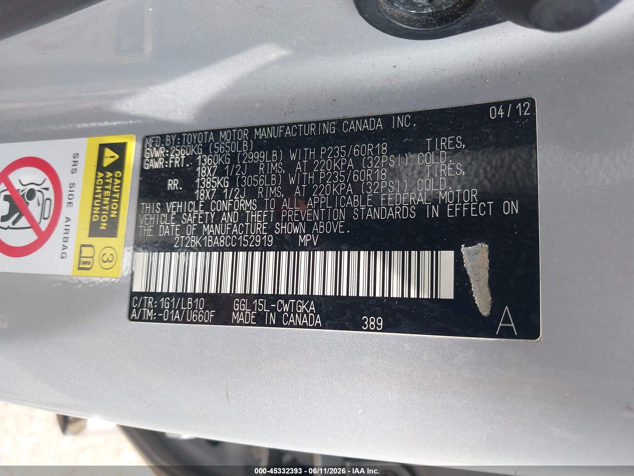2012 Lexus Rx 350 Silver vin: 2T2BK1BA8CC152919