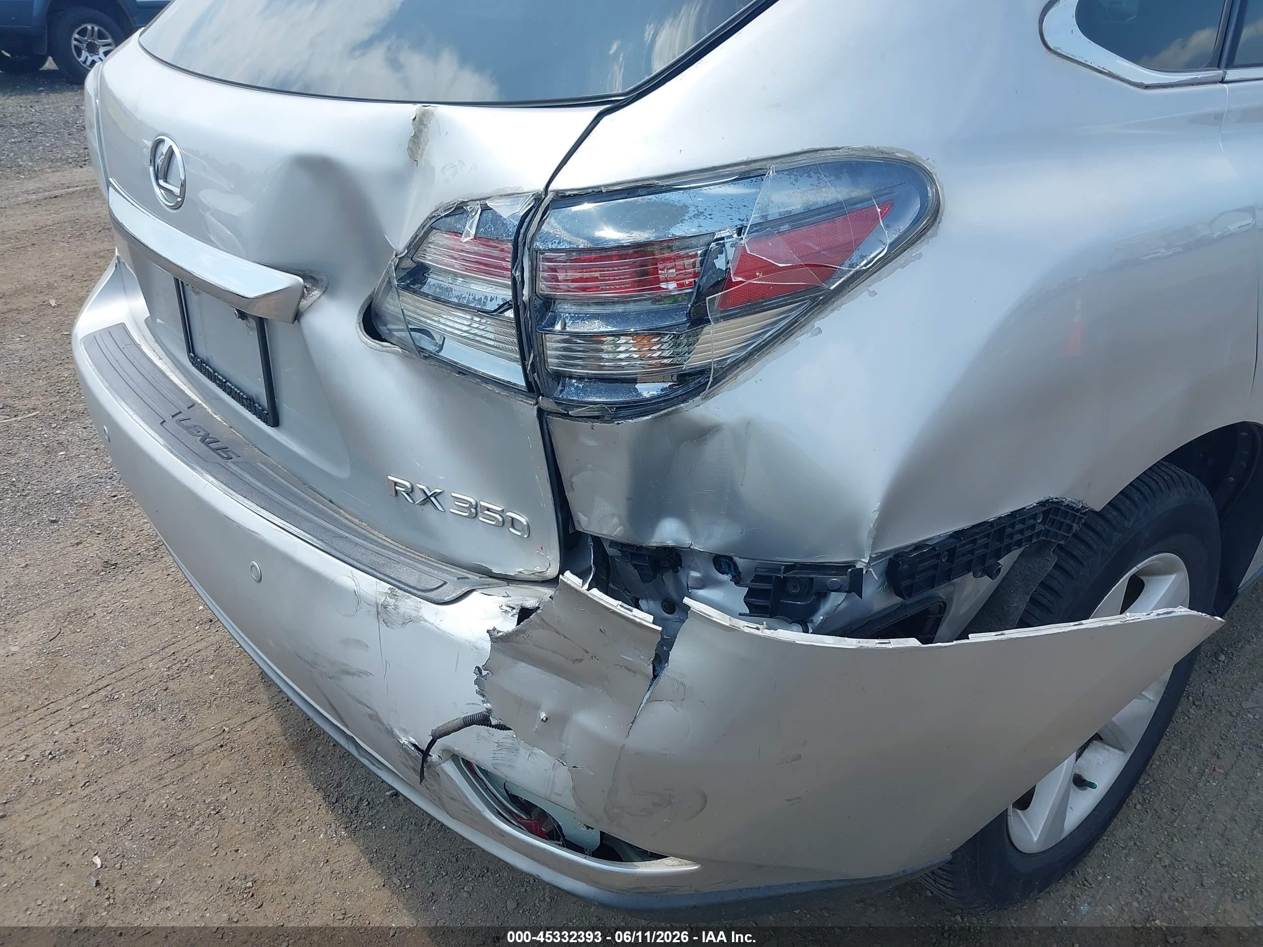 2012 Lexus Rx 350 Silver vin: 2T2BK1BA8CC152919