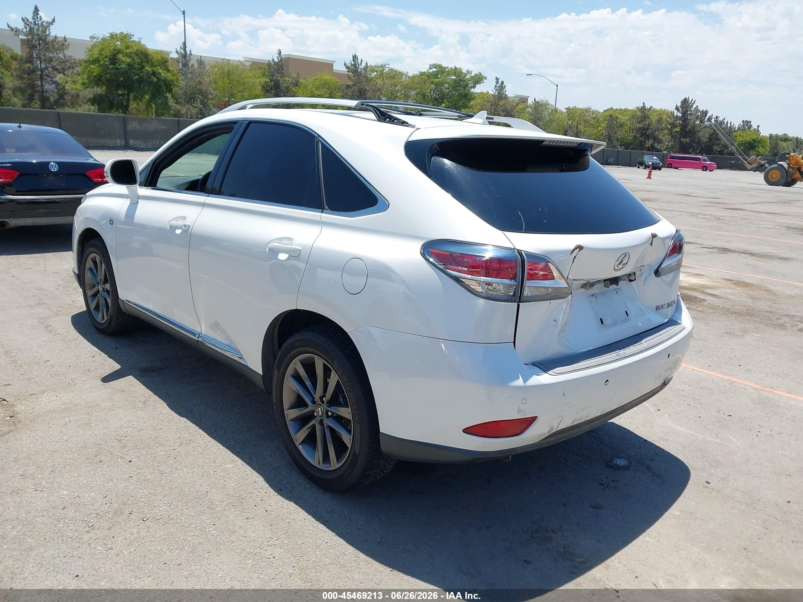 2013 Lexus Rx 350 F Sport White vin: 2T2BK1BA8DC170144