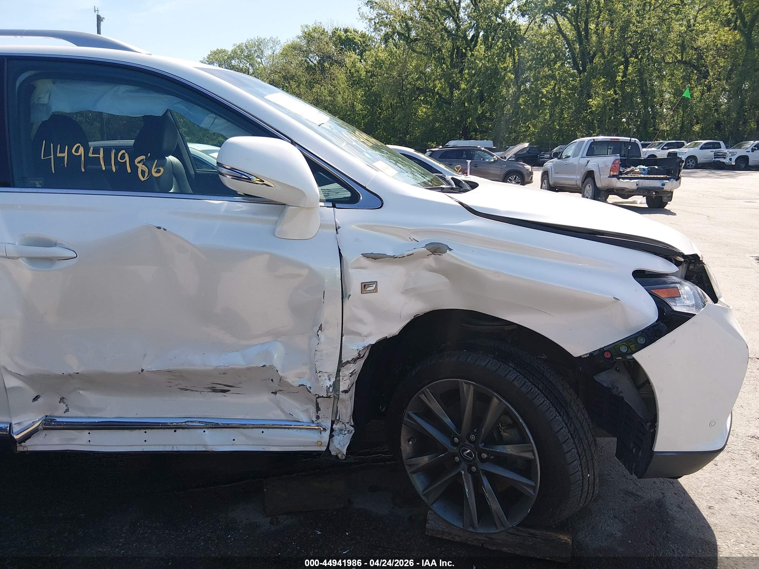 2013 Lexus Rx 350 F Sport White vin: 2T2BK1BA8DC171262