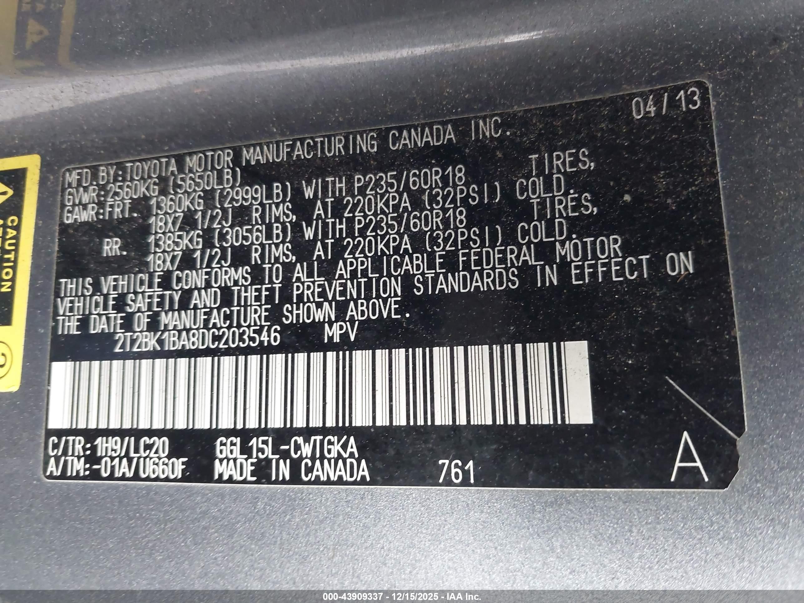 2013 Lexus Rx 350   Серый vin: 2T2BK1BA8DC203546