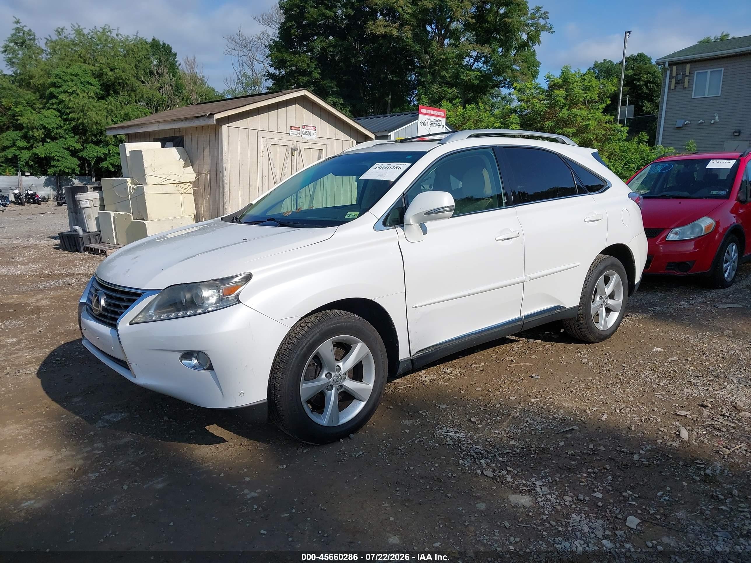 2014 Lexus Rx 350   White vin: 2T2BK1BA8EC237214