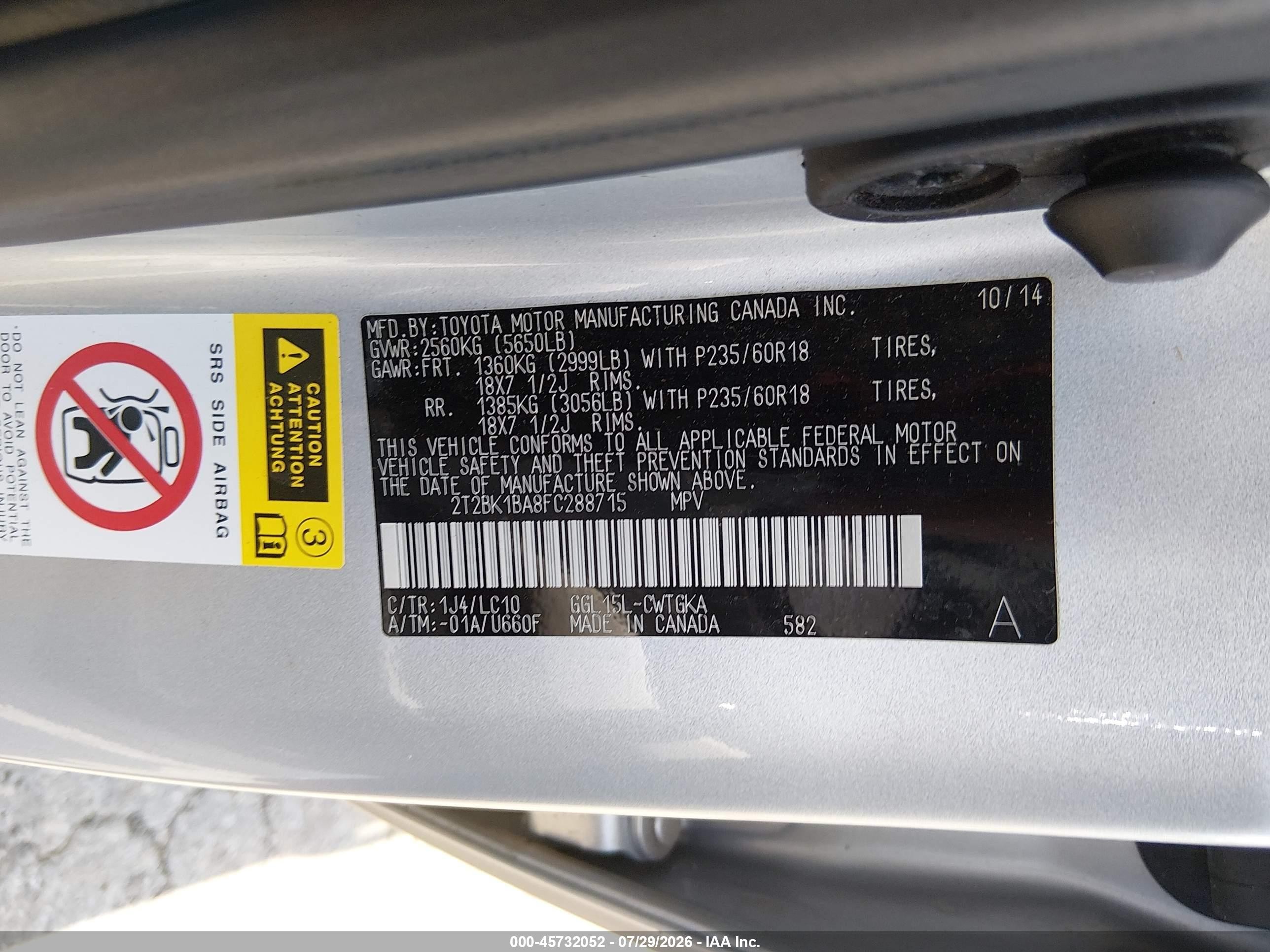2015 Lexus Rx 350   Silver vin: 2T2BK1BA8FC288715