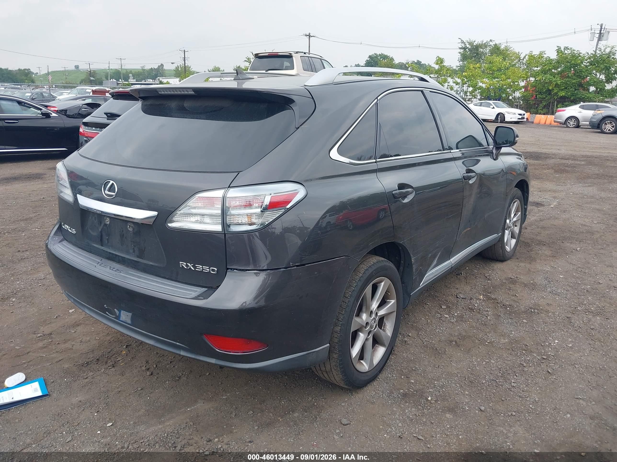 2010 Lexus Rx 350   Серый vin: 2T2BK1BA9AC016845