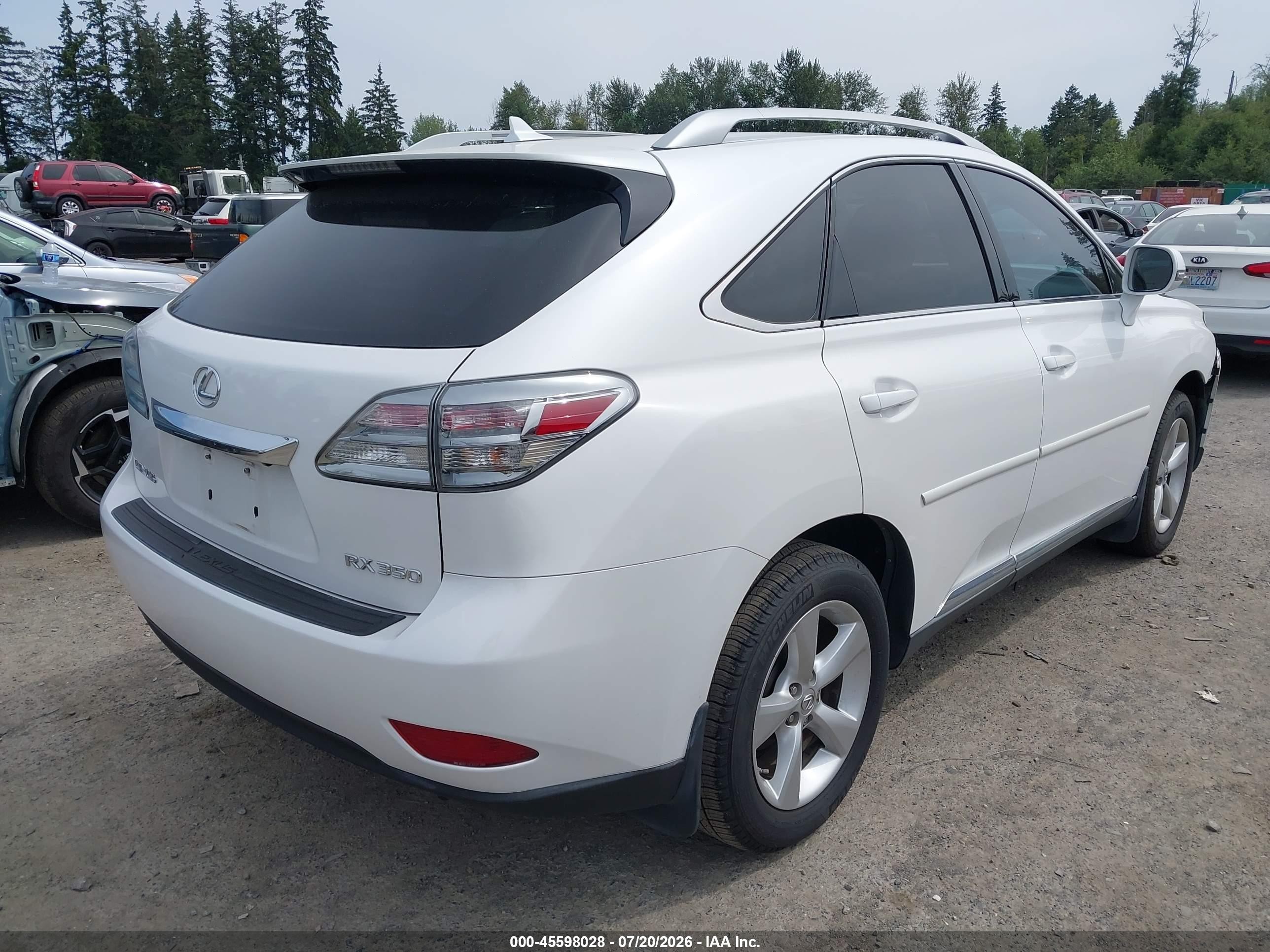 2010 Lexus Rx 350   White vin: 2T2BK1BA9AC023939