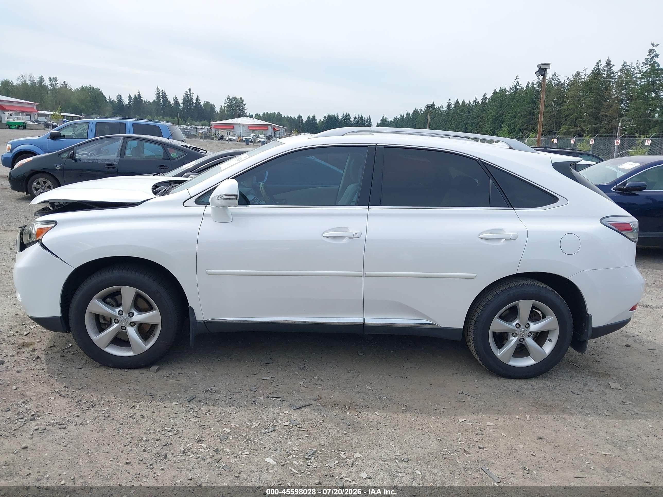 2010 Lexus Rx 350   White vin: 2T2BK1BA9AC023939