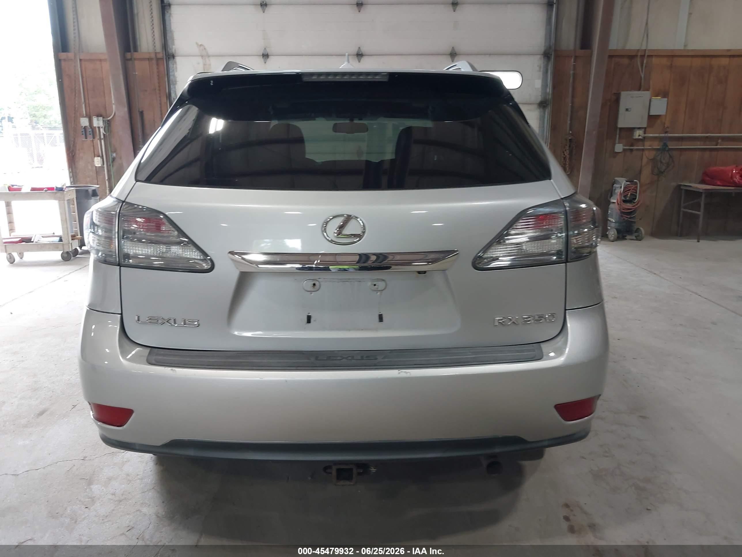 2010 Lexus Rx 350   Gray vin: 2T2BK1BA9AC029725