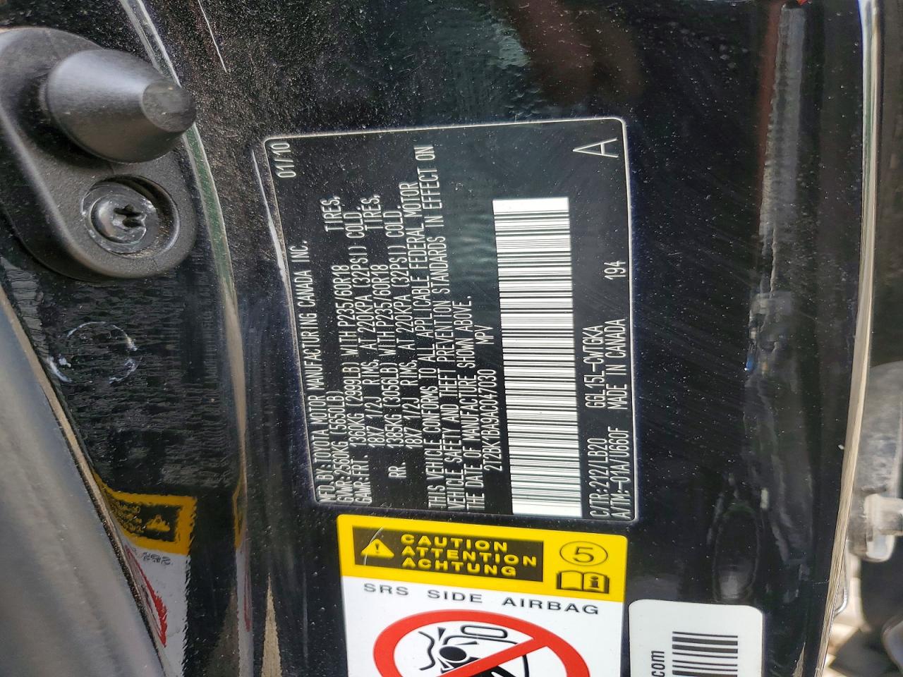 2010 Lexus Rx 350 Black vin: 2T2BK1BA9AC047030
