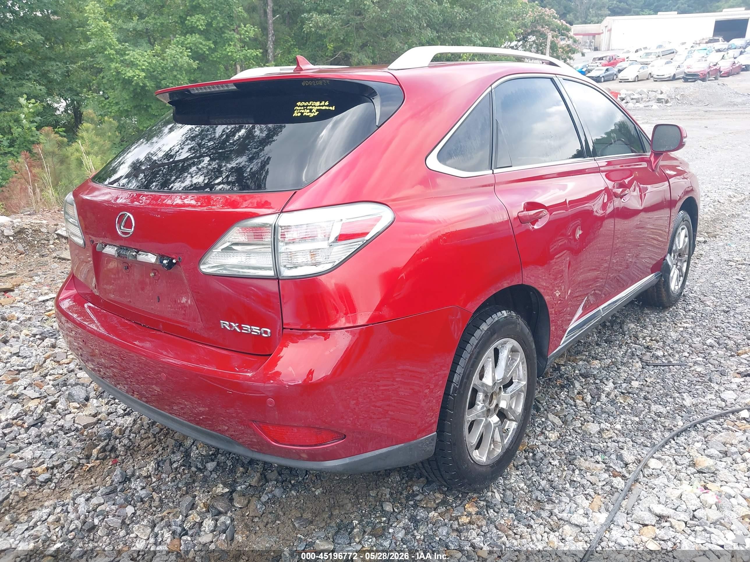 2010 Lexus Rx 350   Red vin: 2T2BK1BA9AC055631