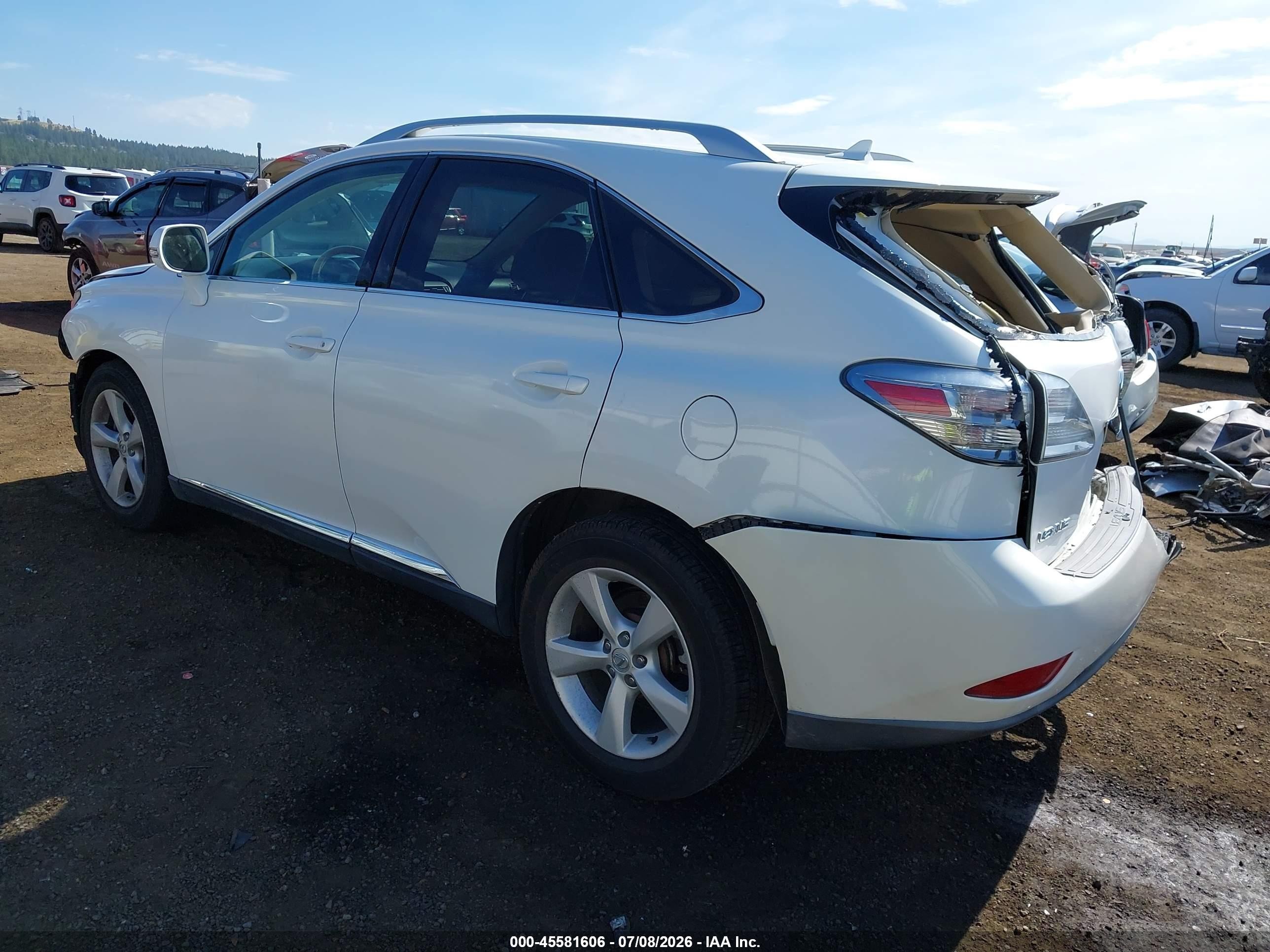 2010 Lexus Rx 350   White vin: 2T2BK1BA9AC066452