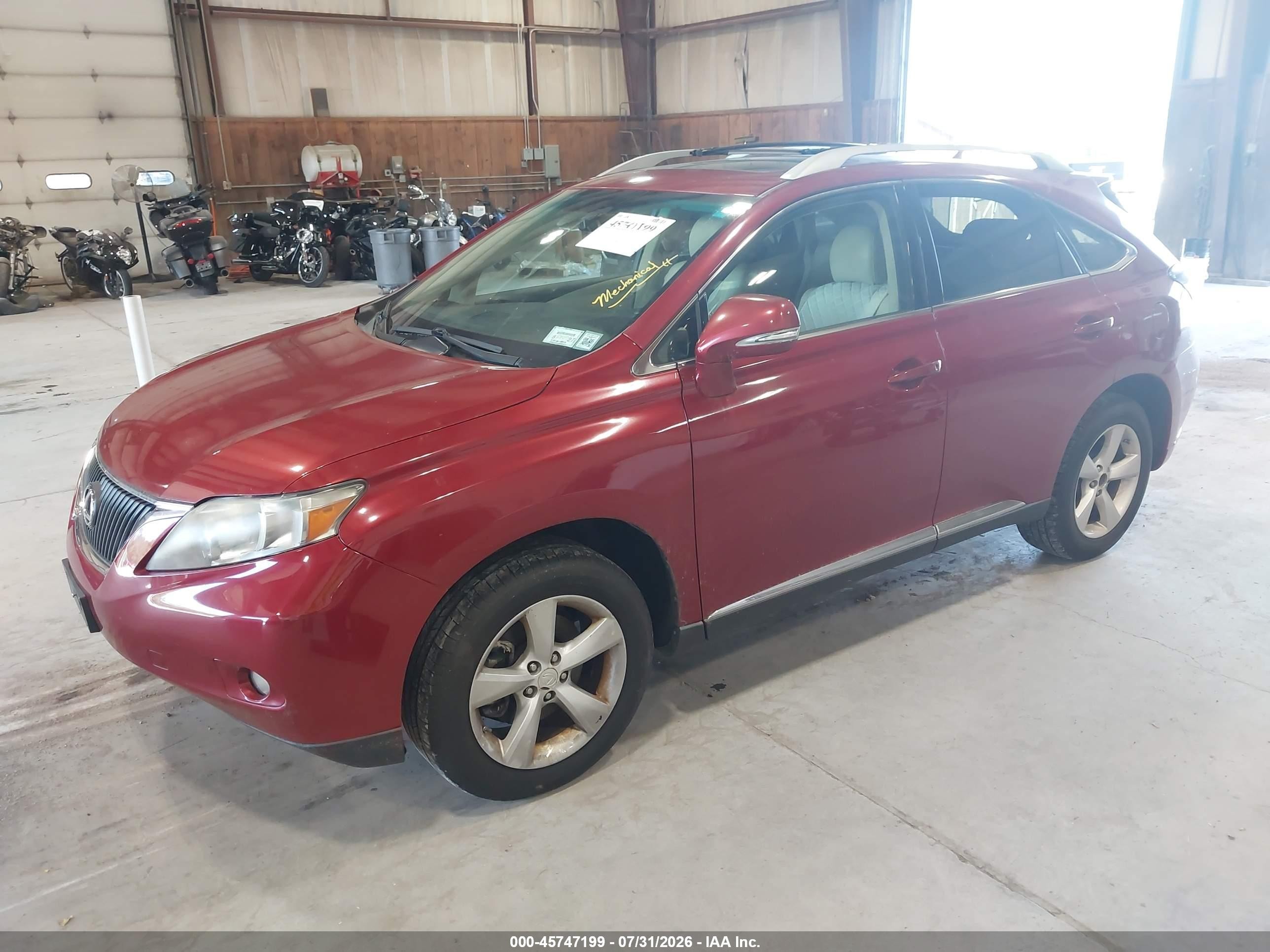 2010 Lexus Rx 350   Red vin: 2T2BK1BA9AC069898