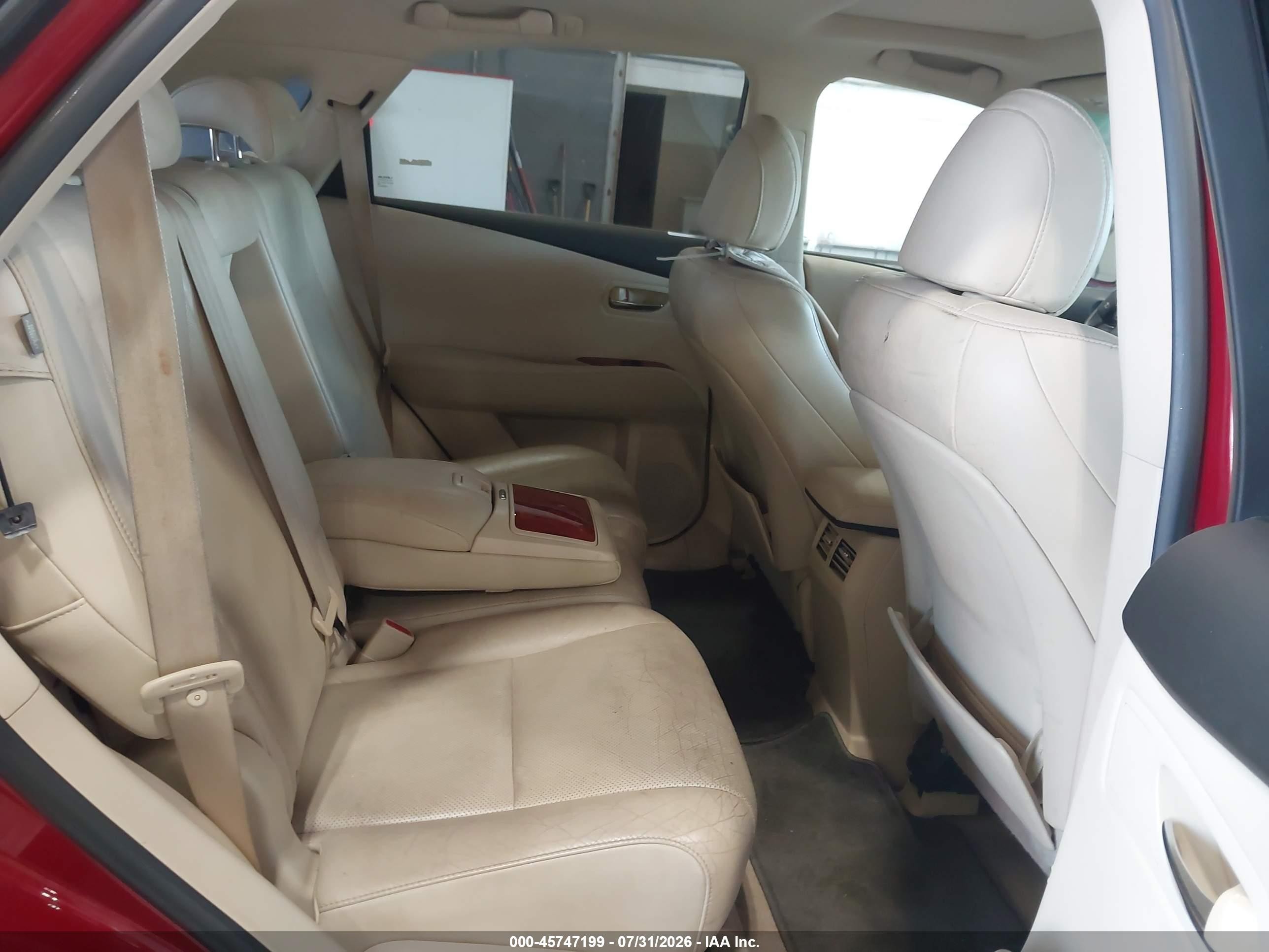 2010 Lexus Rx 350   Red vin: 2T2BK1BA9AC069898