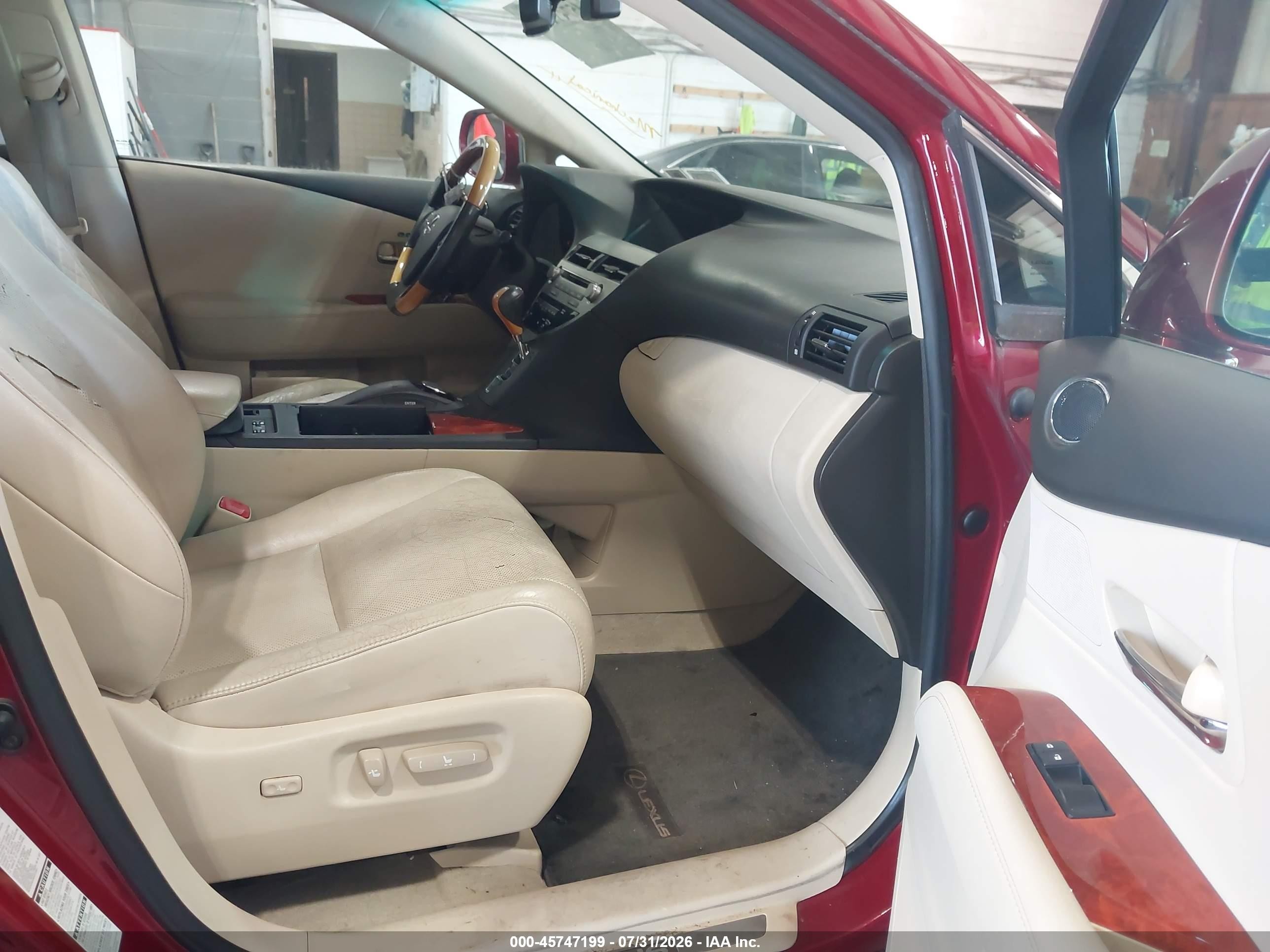 2010 Lexus Rx 350   Red vin: 2T2BK1BA9AC069898
