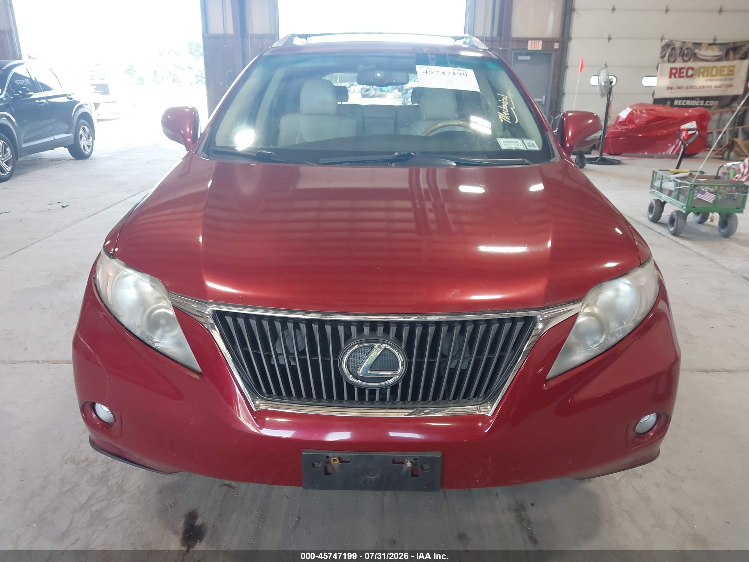 2010 Lexus Rx 350   Red vin: 2T2BK1BA9AC069898