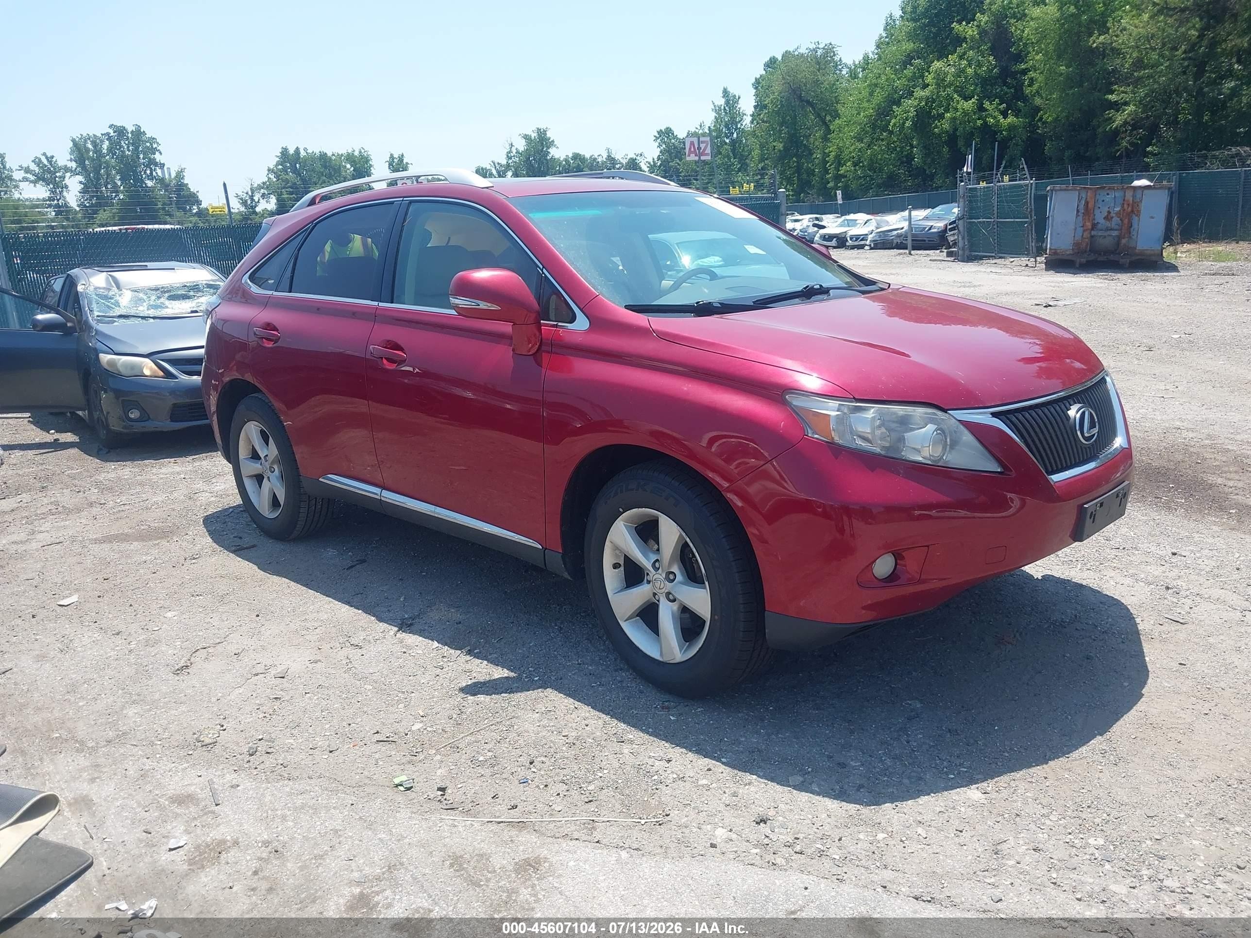 2010 Lexus Rx 350 Red vin: 2T2BK1BA9AC071747