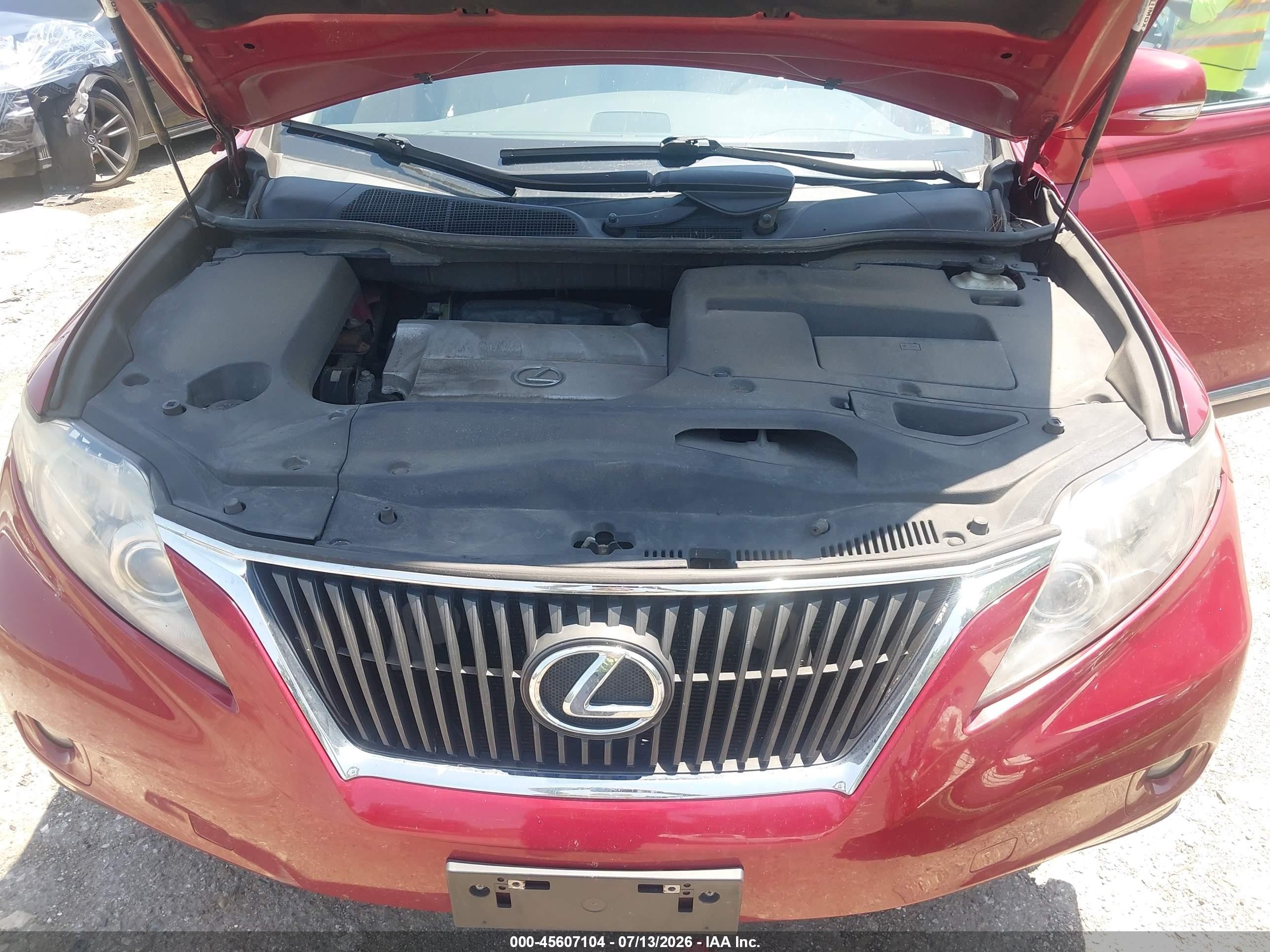 2010 Lexus Rx 350 Red vin: 2T2BK1BA9AC071747