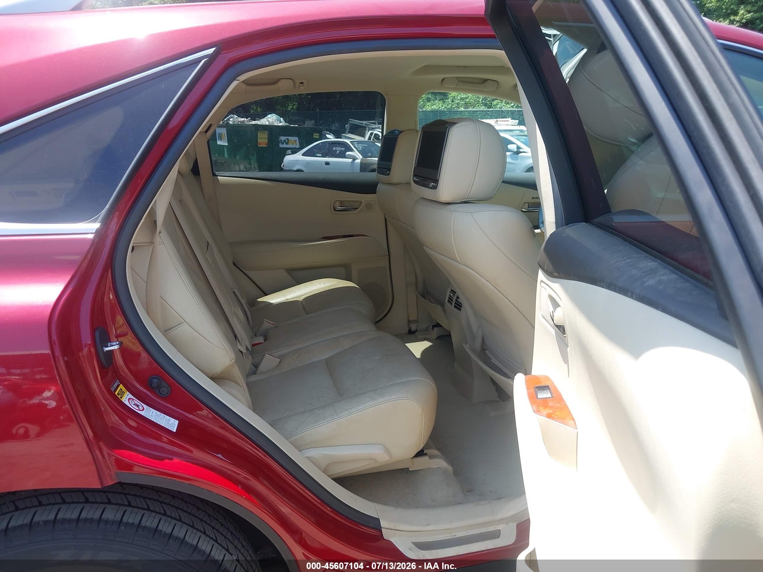 2010 Lexus Rx 350 Red vin: 2T2BK1BA9AC071747