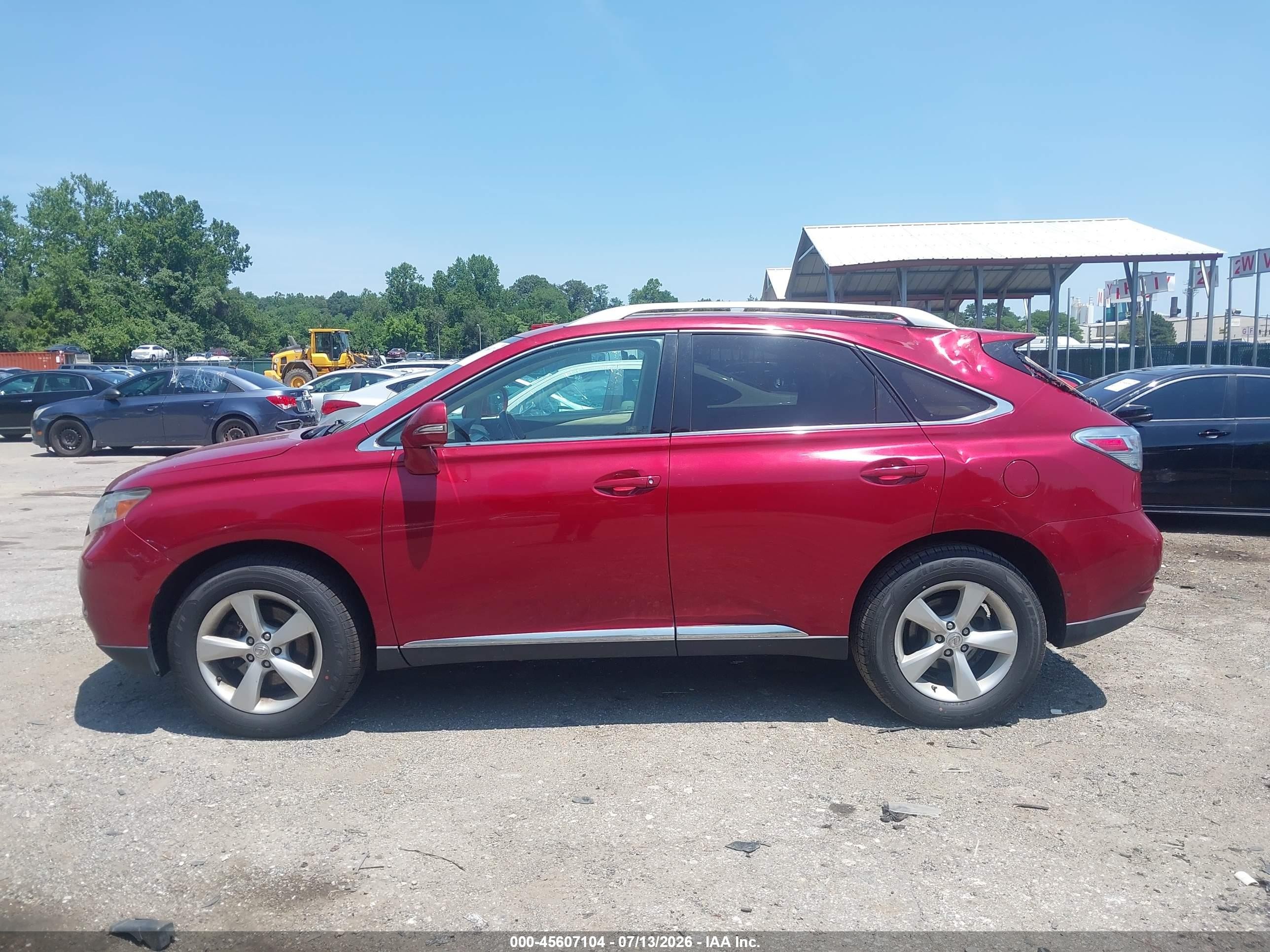 2010 Lexus Rx 350 Red vin: 2T2BK1BA9AC071747