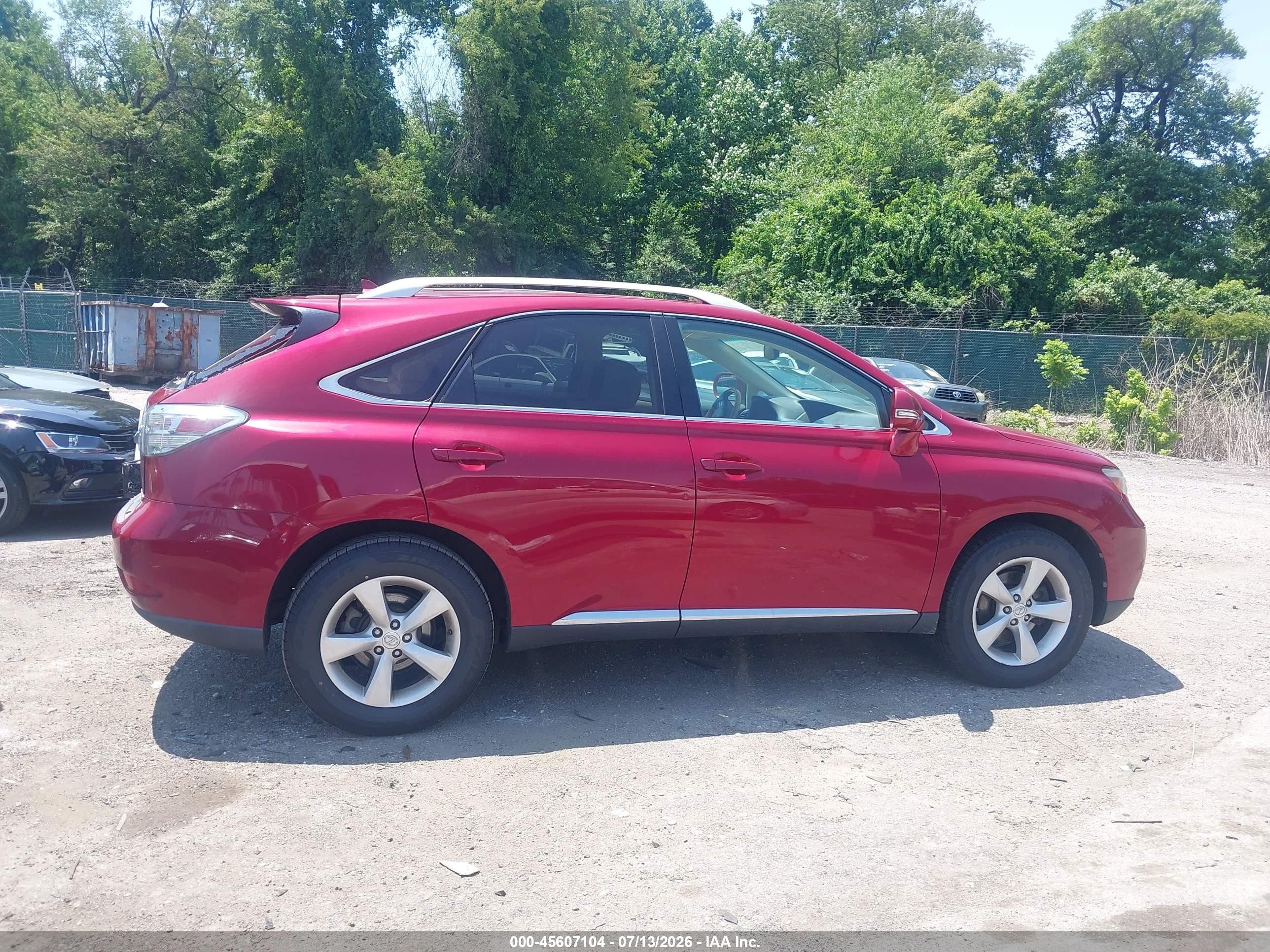 2010 Lexus Rx 350 Red vin: 2T2BK1BA9AC071747