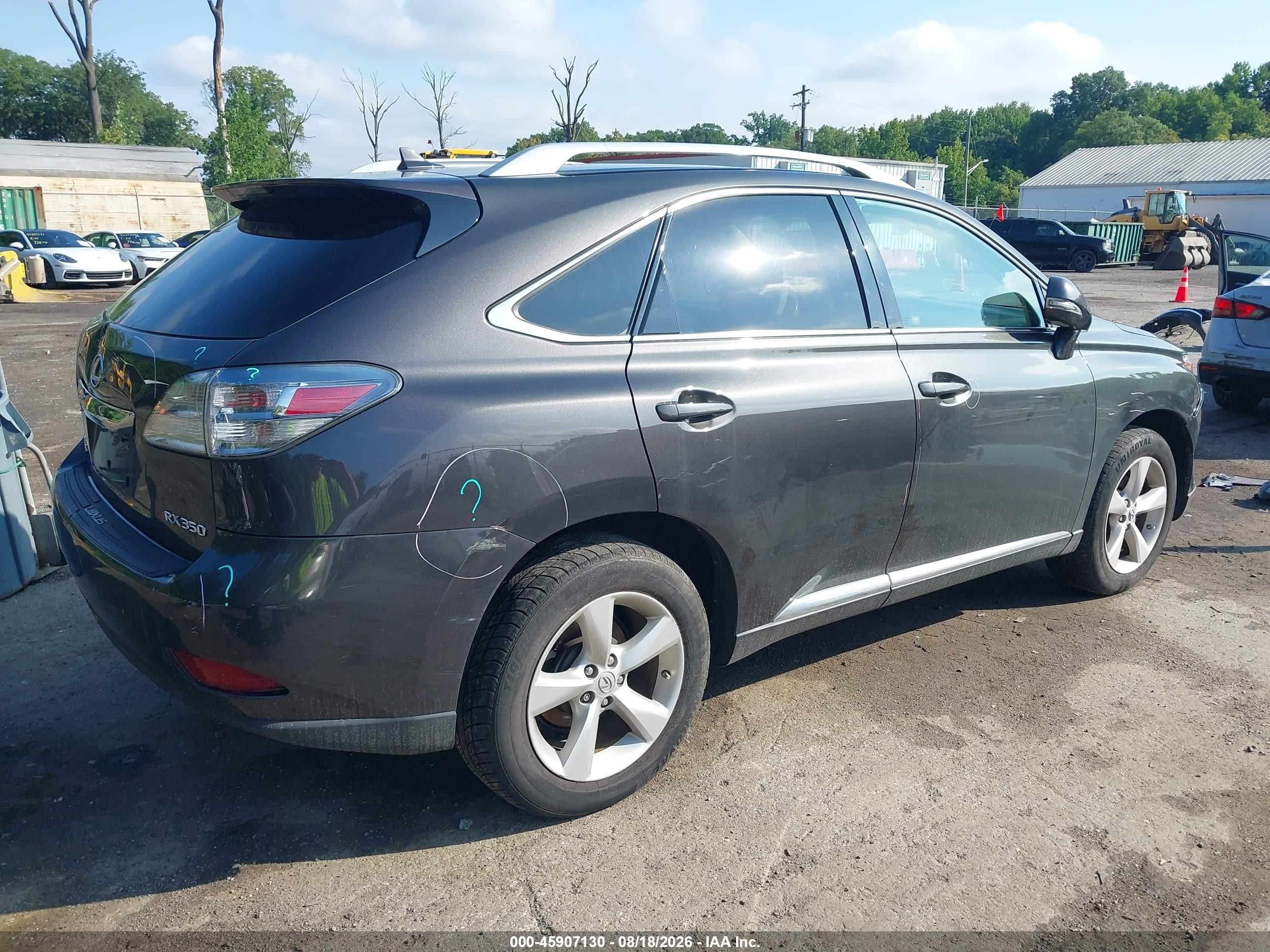 2010 Lexus Rx 350   Gray vin: 2T2BK1BA9AC077676