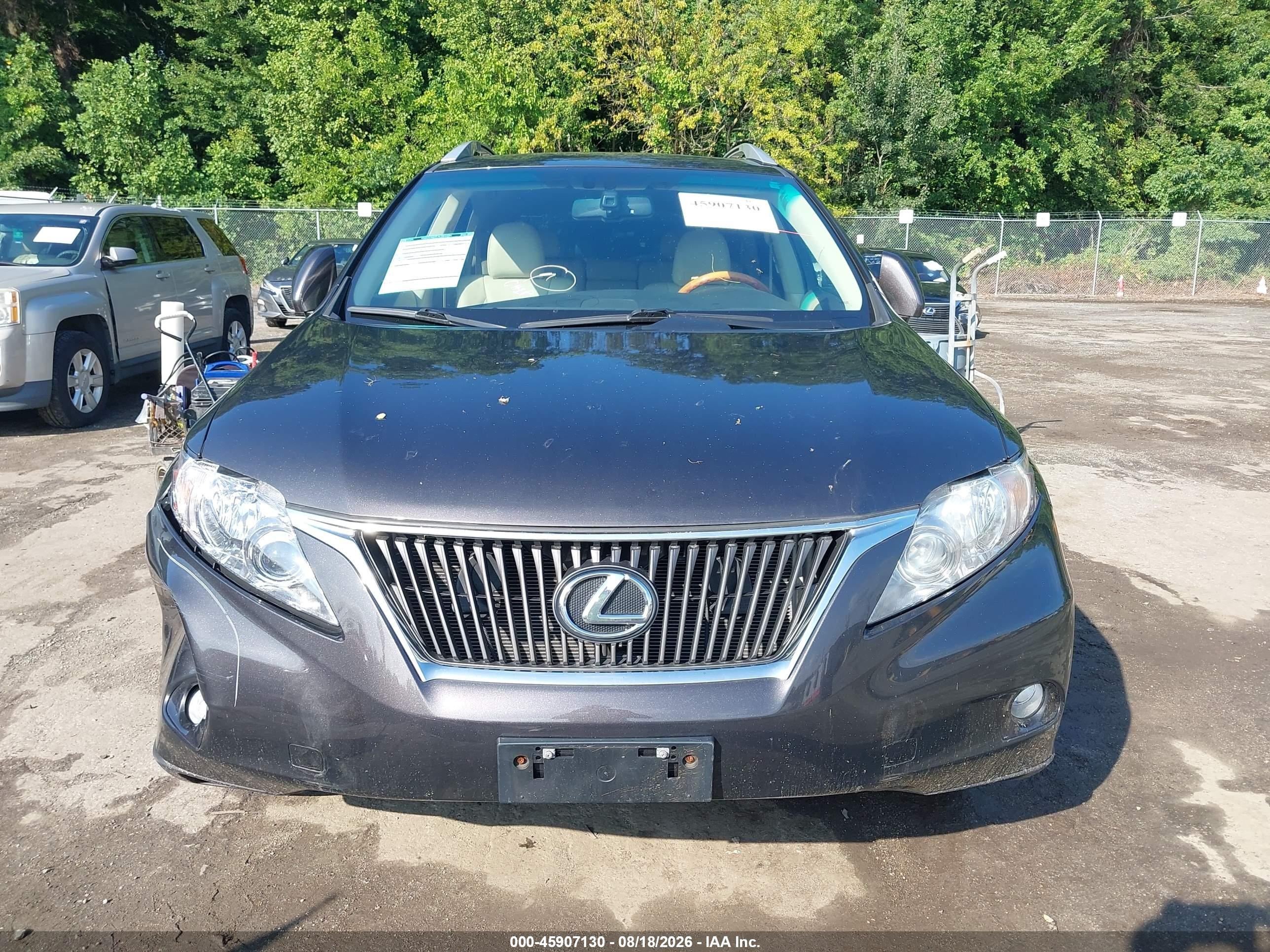 2010 Lexus Rx 350   Gray vin: 2T2BK1BA9AC077676