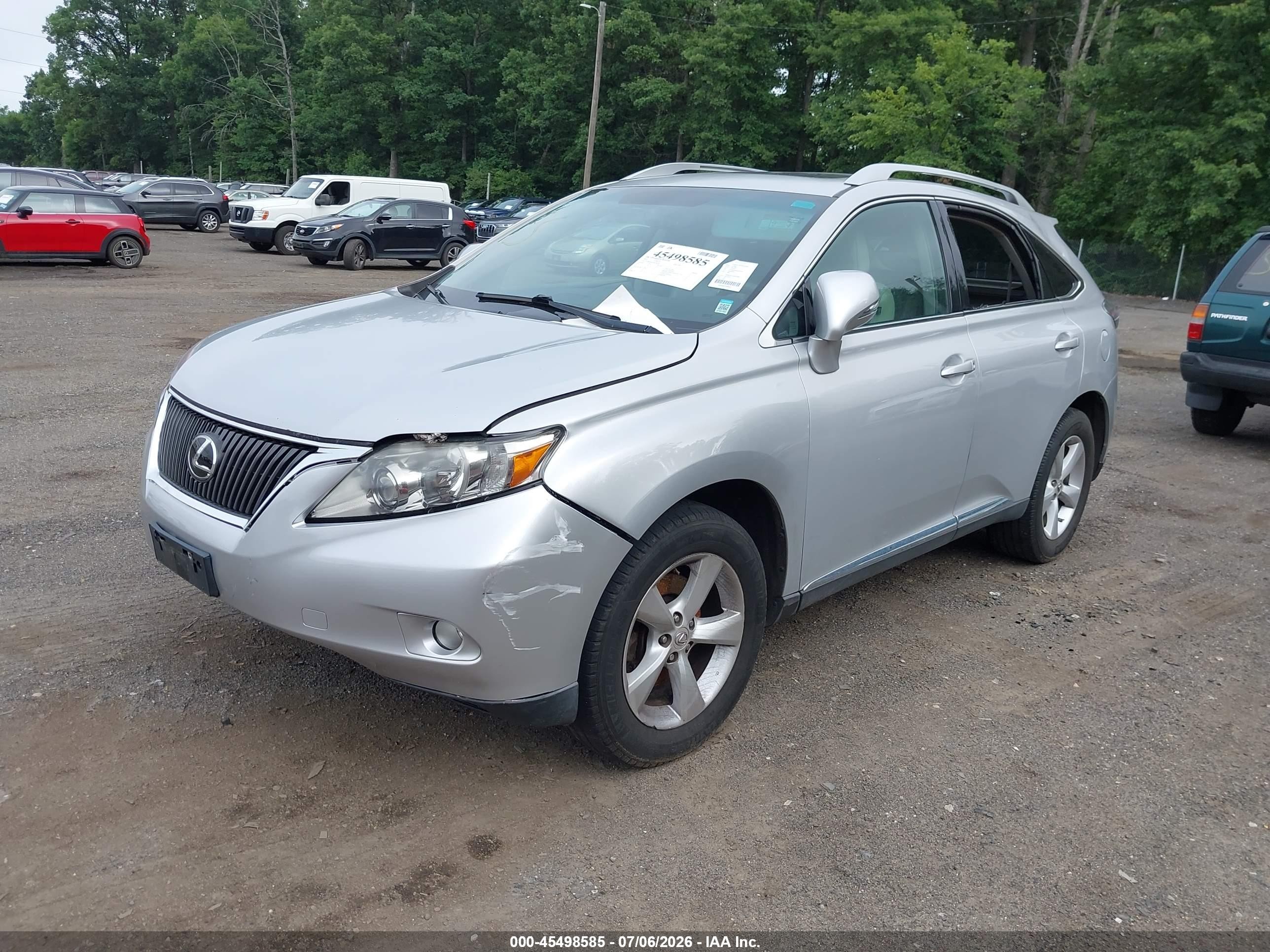 2010 Lexus Rx 350   Серебряный vin: 2T2BK1BA9AC078732