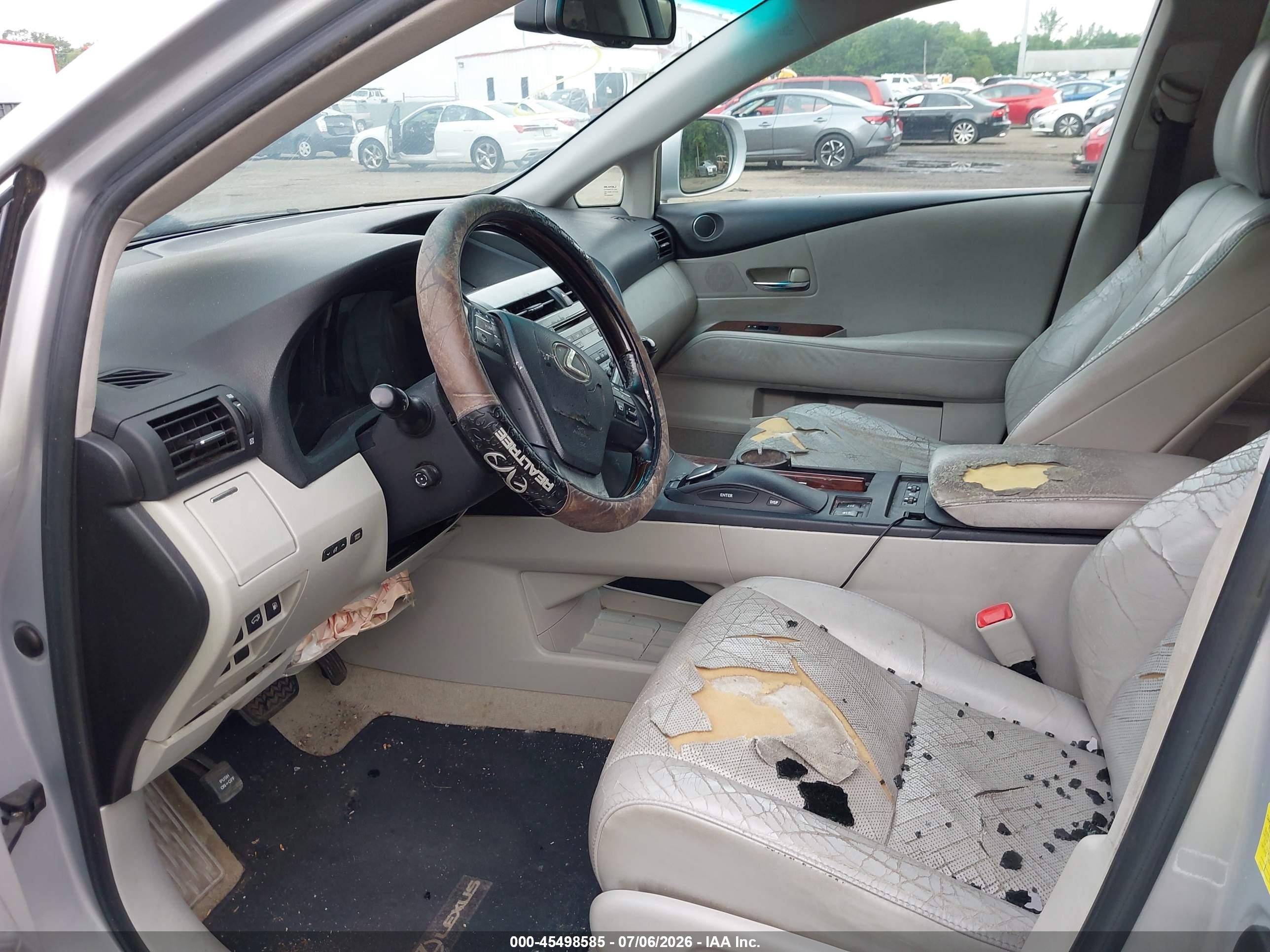 2010 Lexus Rx 350   Серебряный vin: 2T2BK1BA9AC078732