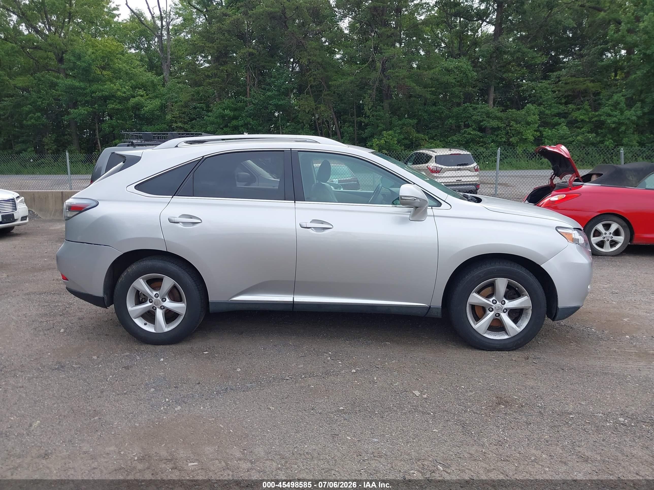 2010 Lexus Rx 350   Серебряный vin: 2T2BK1BA9AC078732