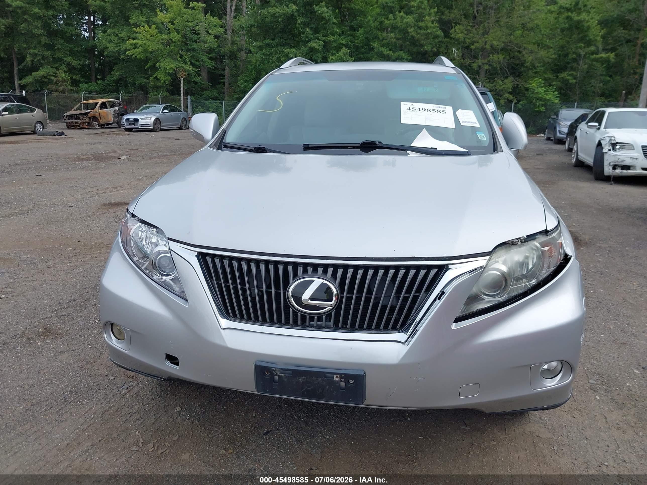 2010 Lexus Rx 350   Серебряный vin: 2T2BK1BA9AC078732